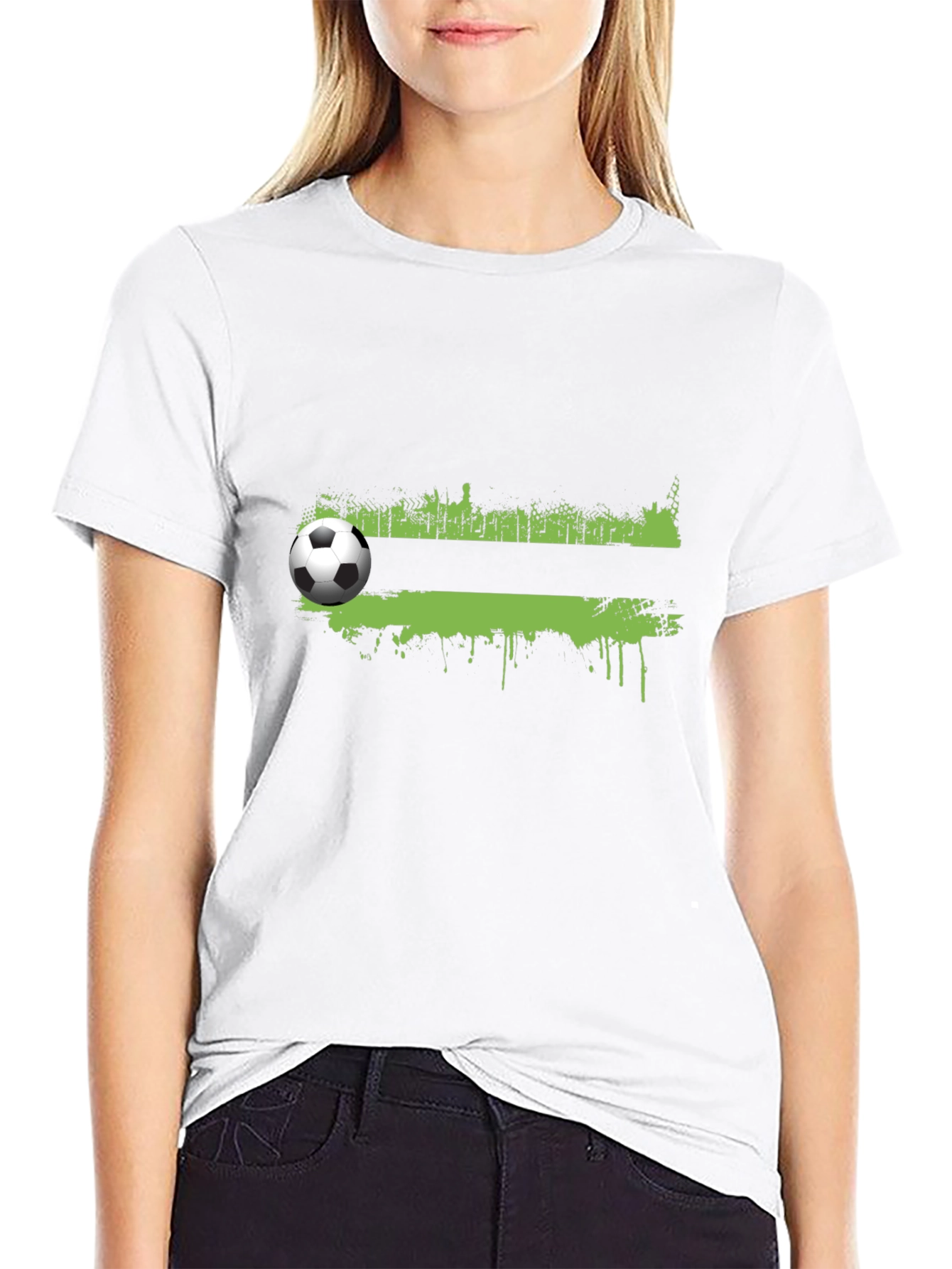 Soccer Ball Graphic Tee - Black