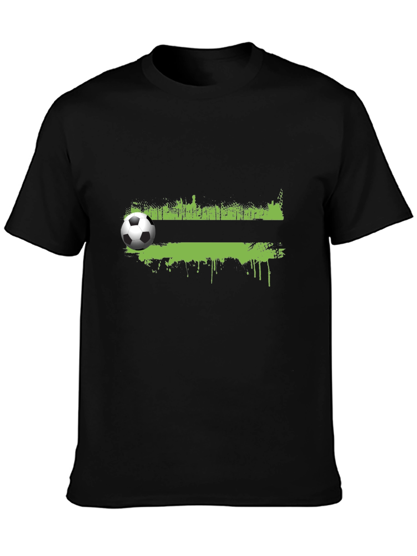 Soccer Ball Graphic Tee - Black
