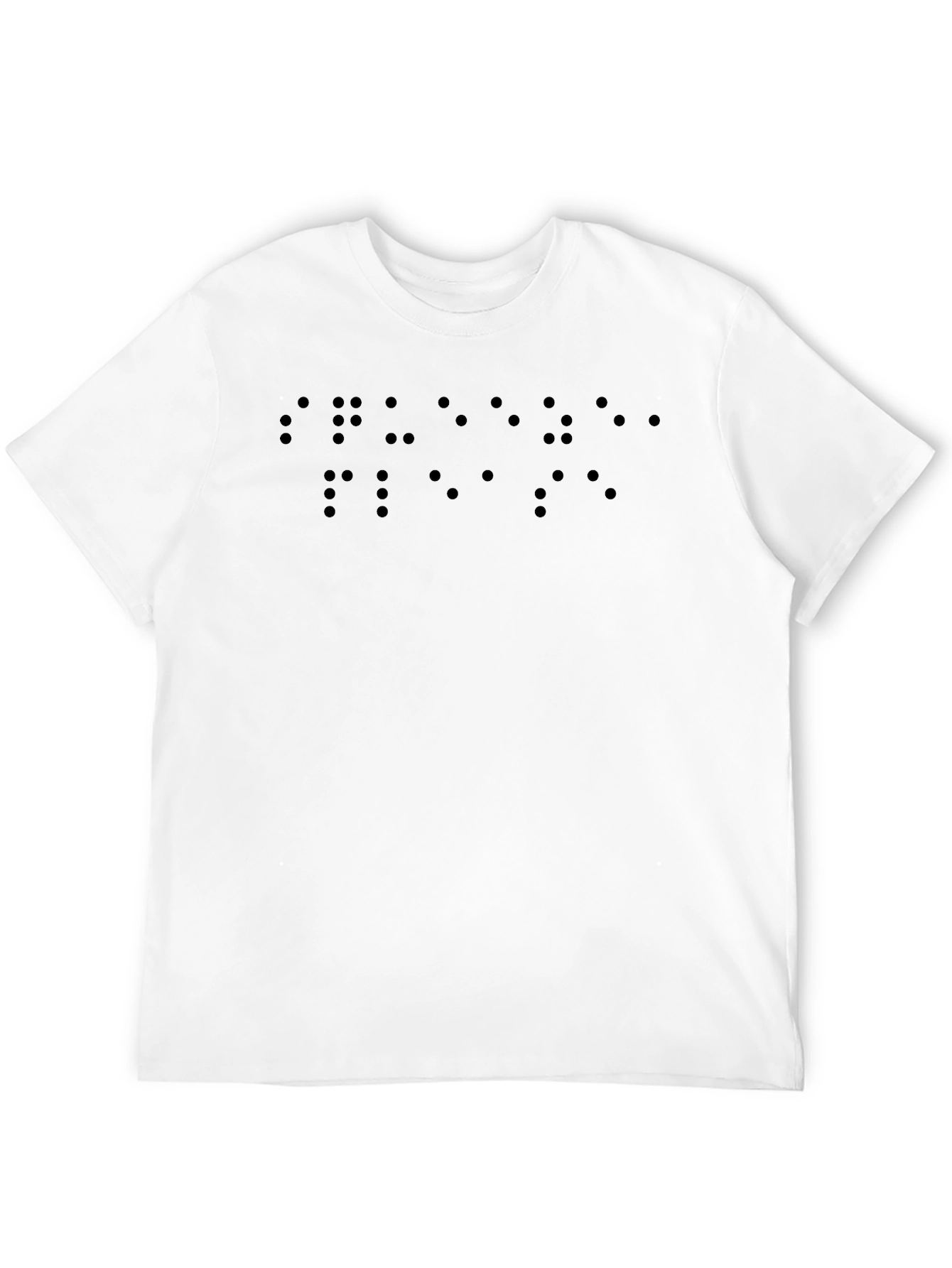 Black Braille Graphic T-Shirt - Unisex Casual Wear