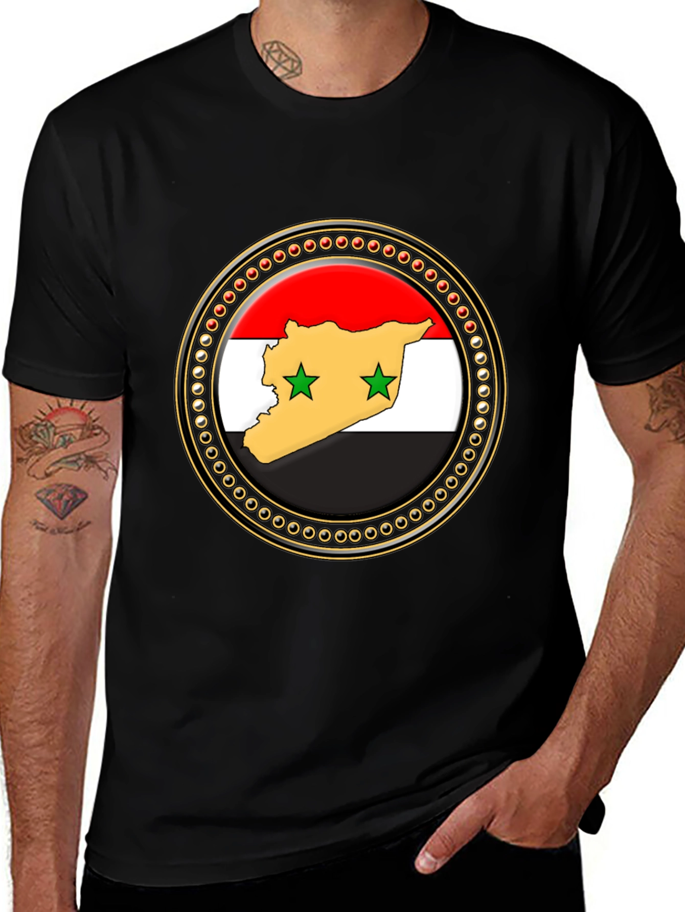Syria Flag Graphic Print T-Shirt