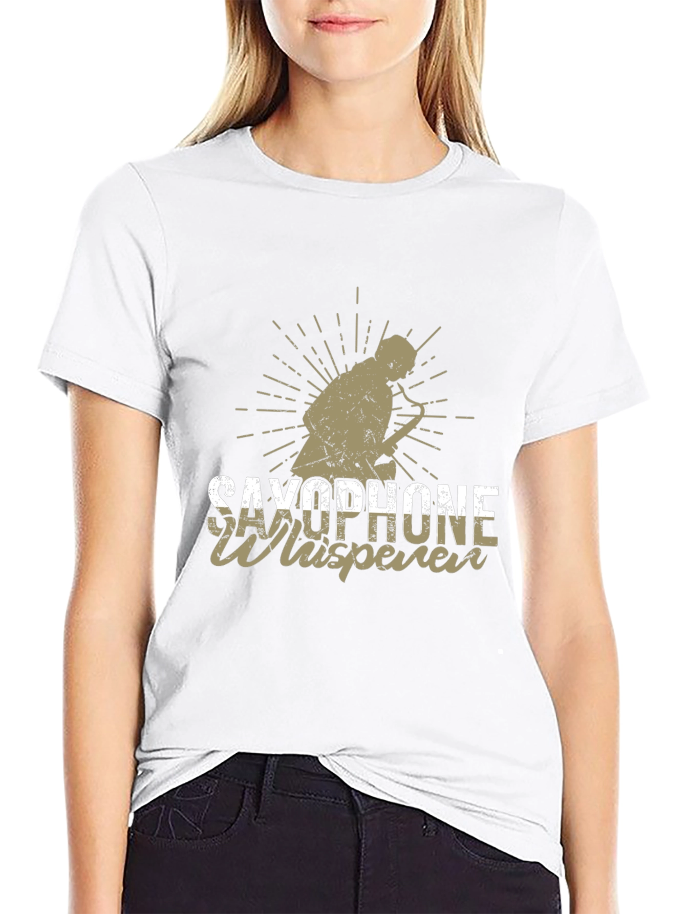 Saxophone Whisperer Black T-Shirt