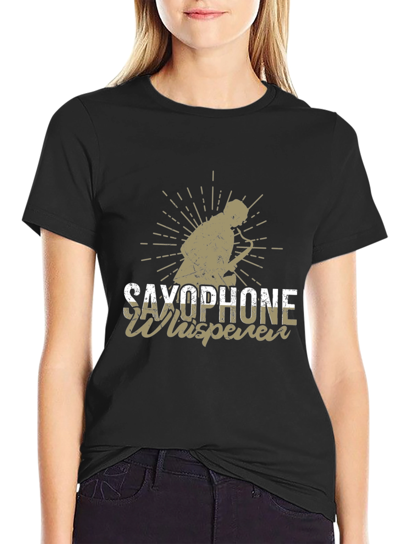 Saxophone Whisperer Black T-Shirt