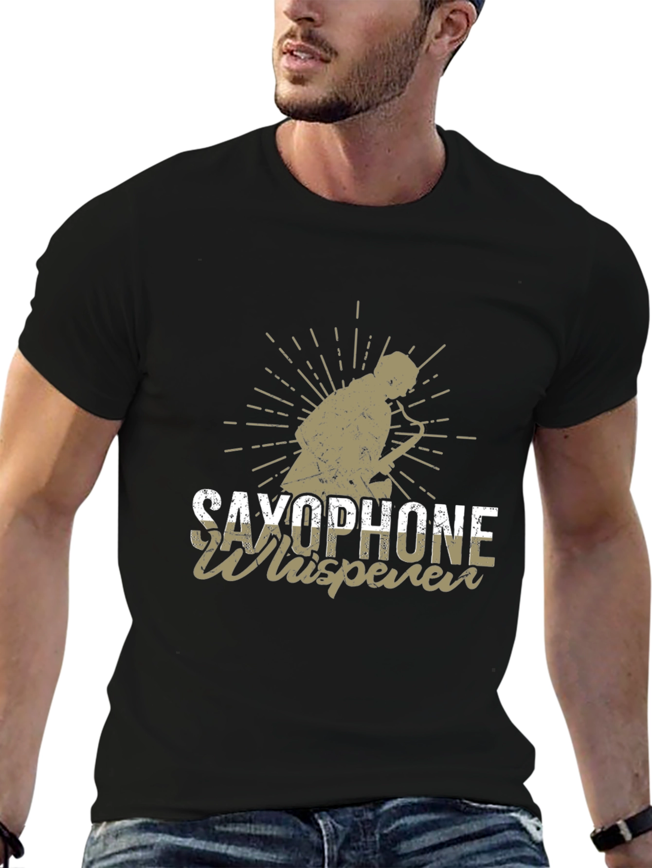 Saxophone Whisperer Black T-Shirt