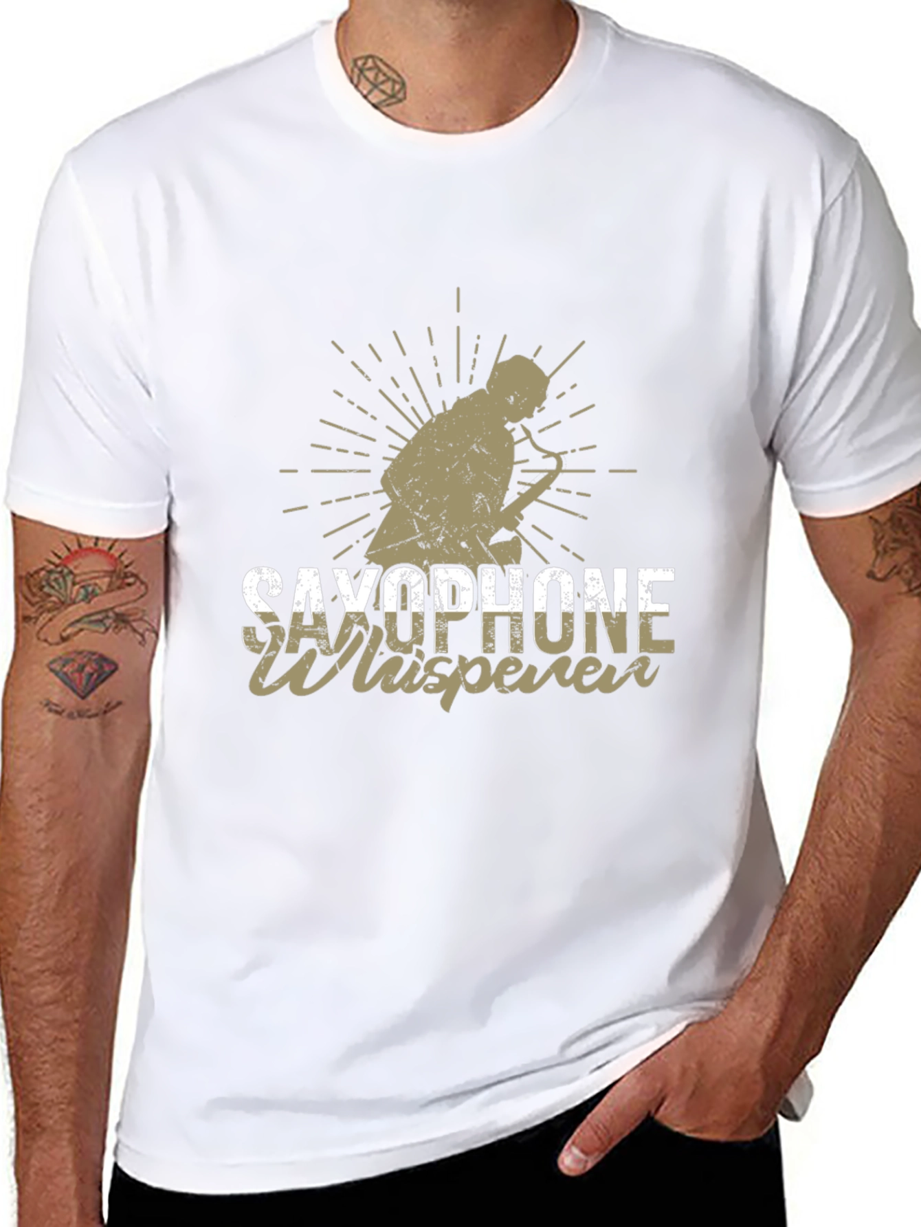 Saxophone Whisperer Black T-Shirt