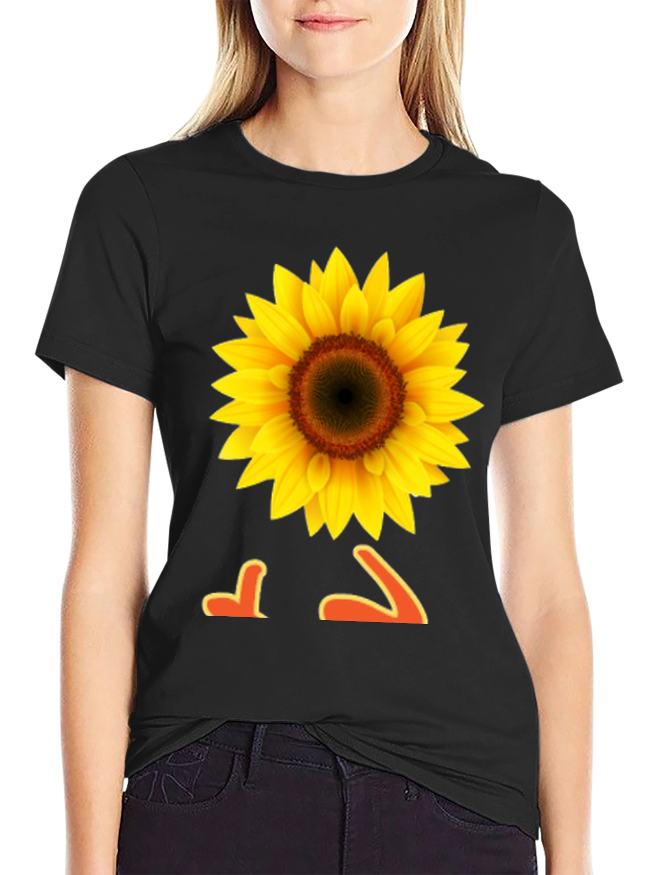 Sunflower Graphic Tee -  Black T-Shirt
