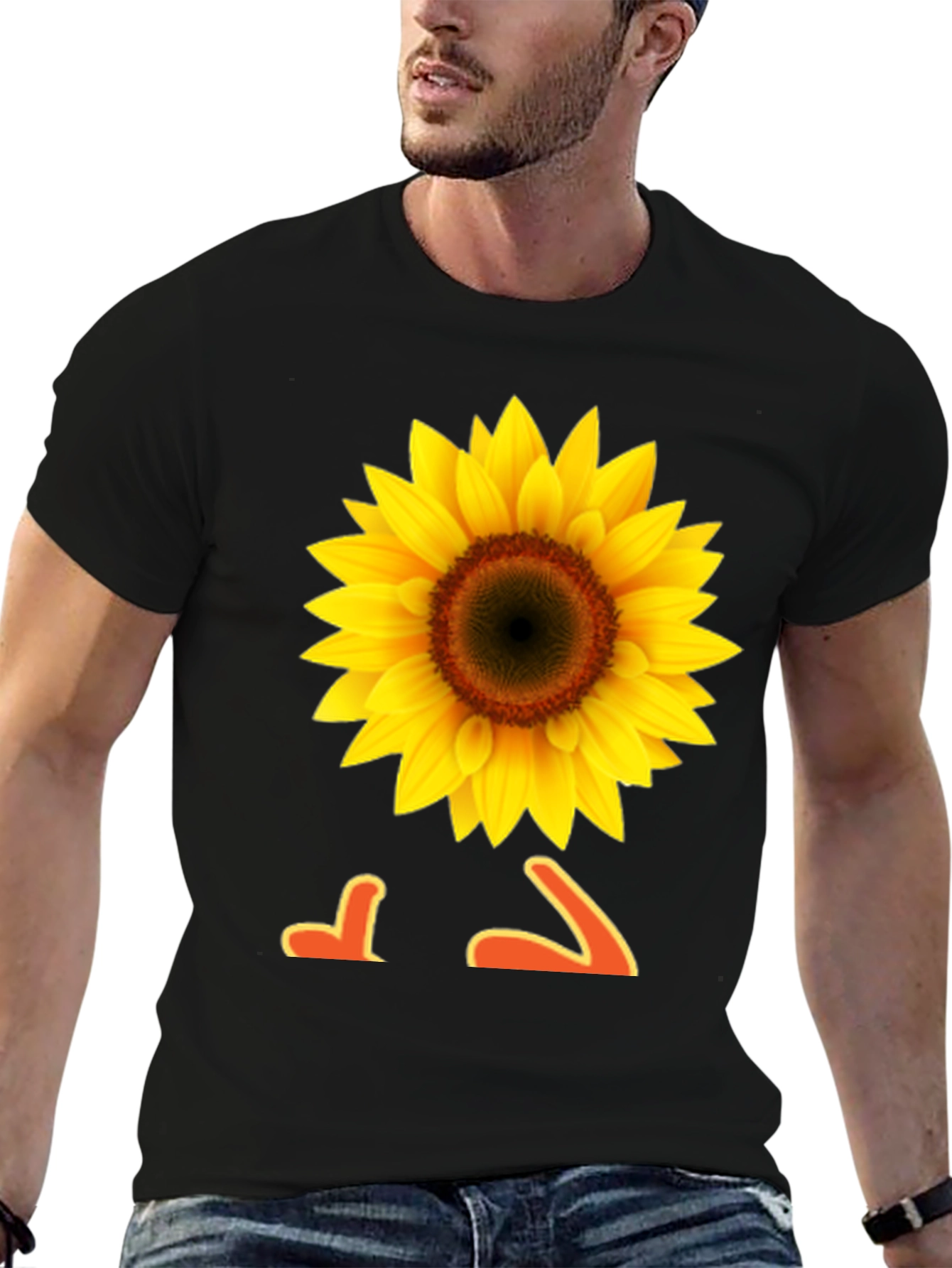 Sunflower Graphic Tee -  Black T-Shirt