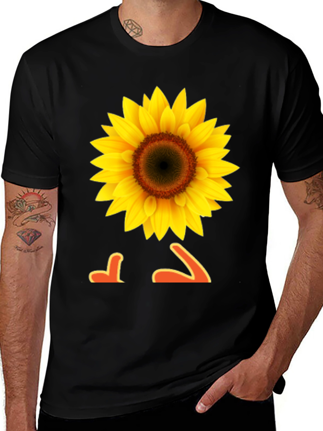 Sunflower Graphic Tee -  Black T-Shirt