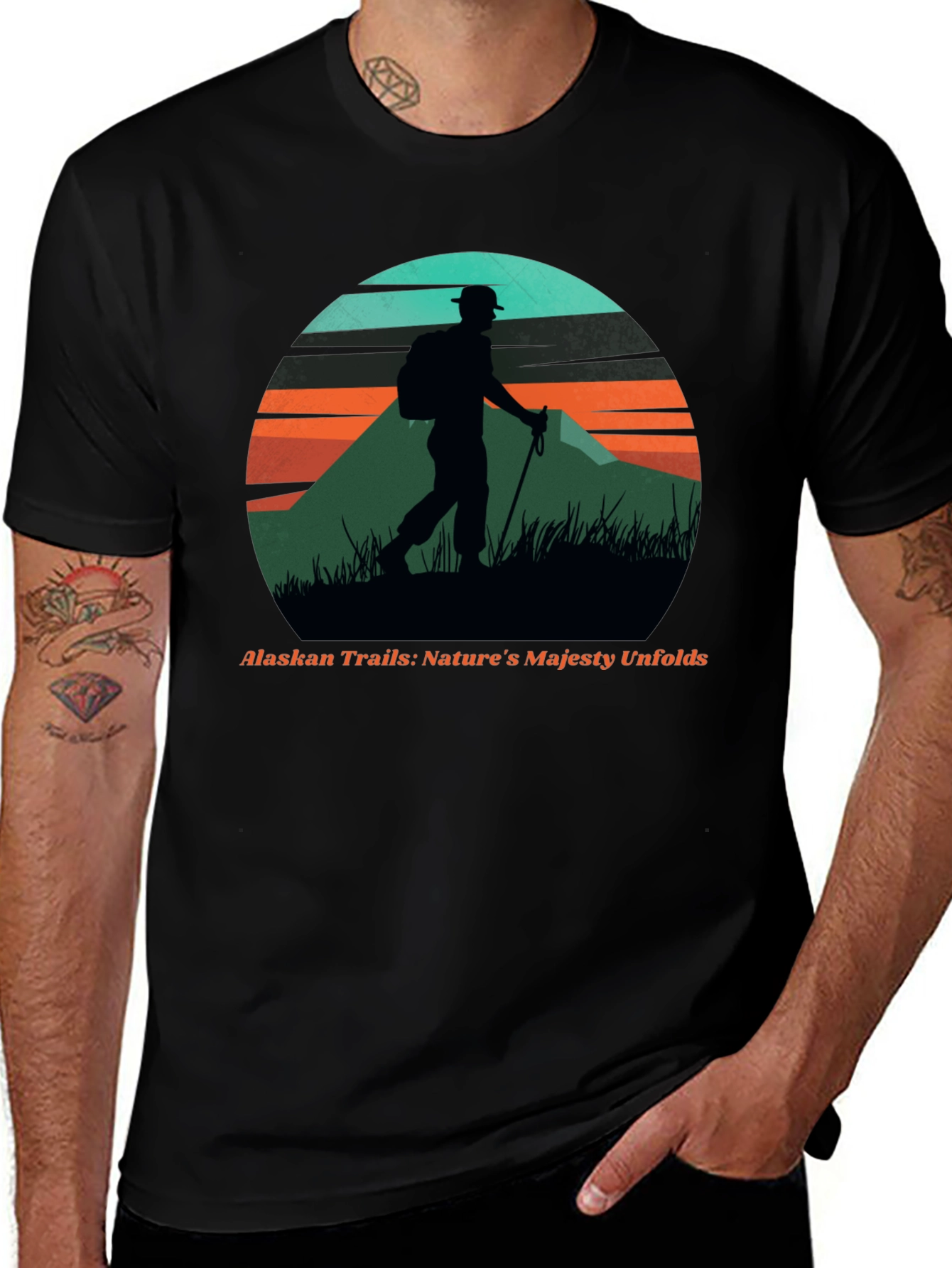 Alaskan Trails Hiker Graphic Tee - Natures Majesty