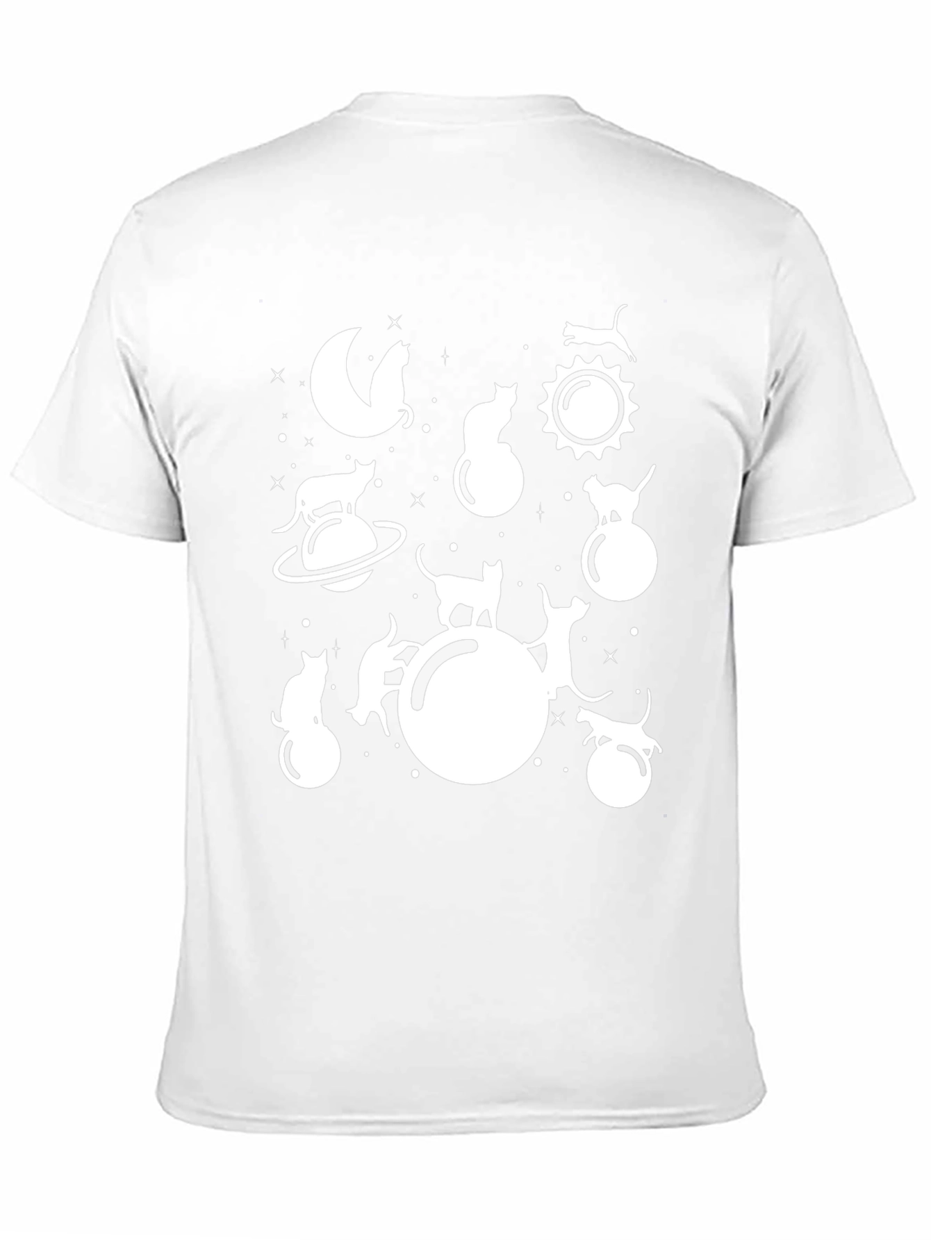 Cosmic Cat Lover Tee - Black Graphic T-Shirt