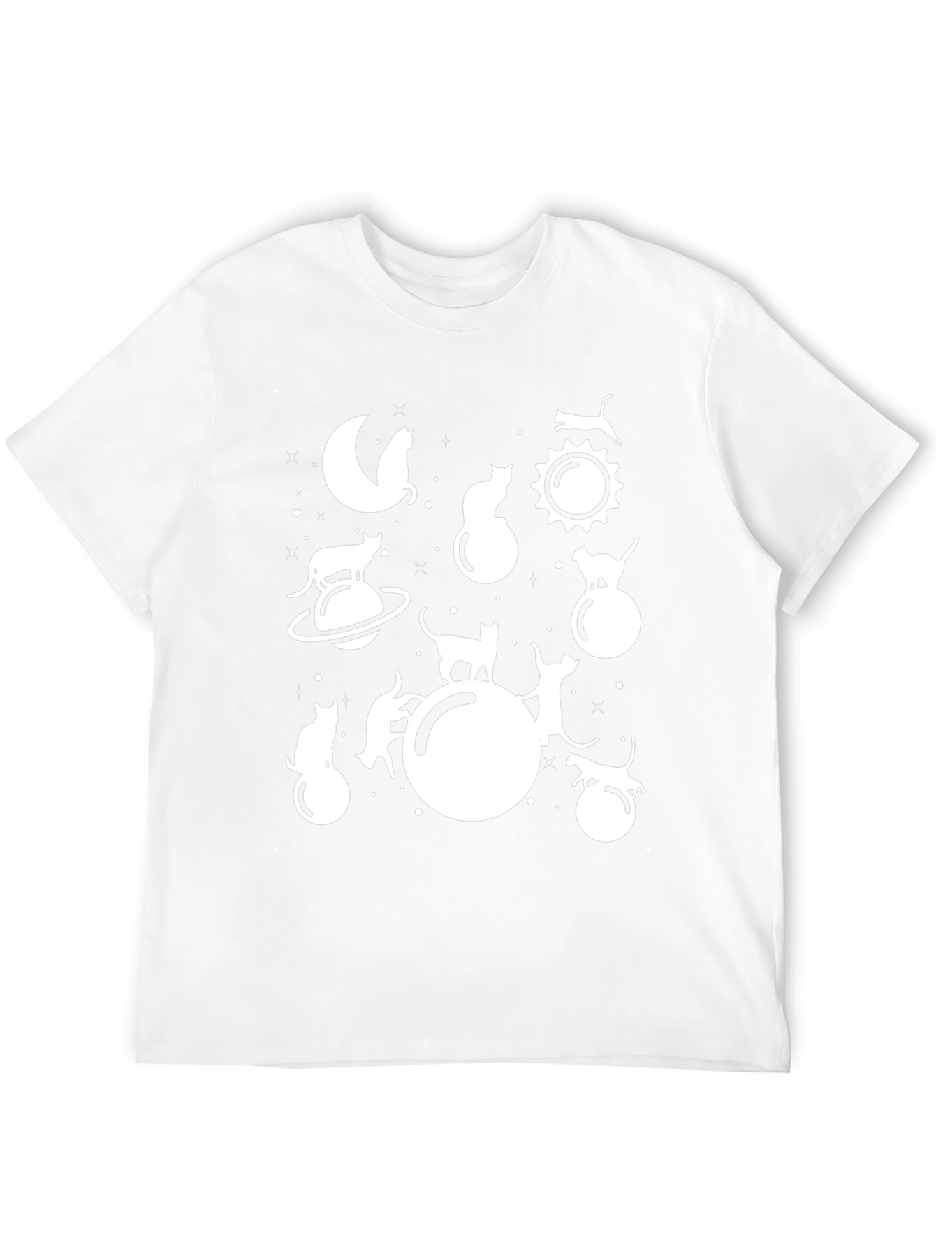 Cosmic Cat Lover Tee - Black Graphic T-Shirt