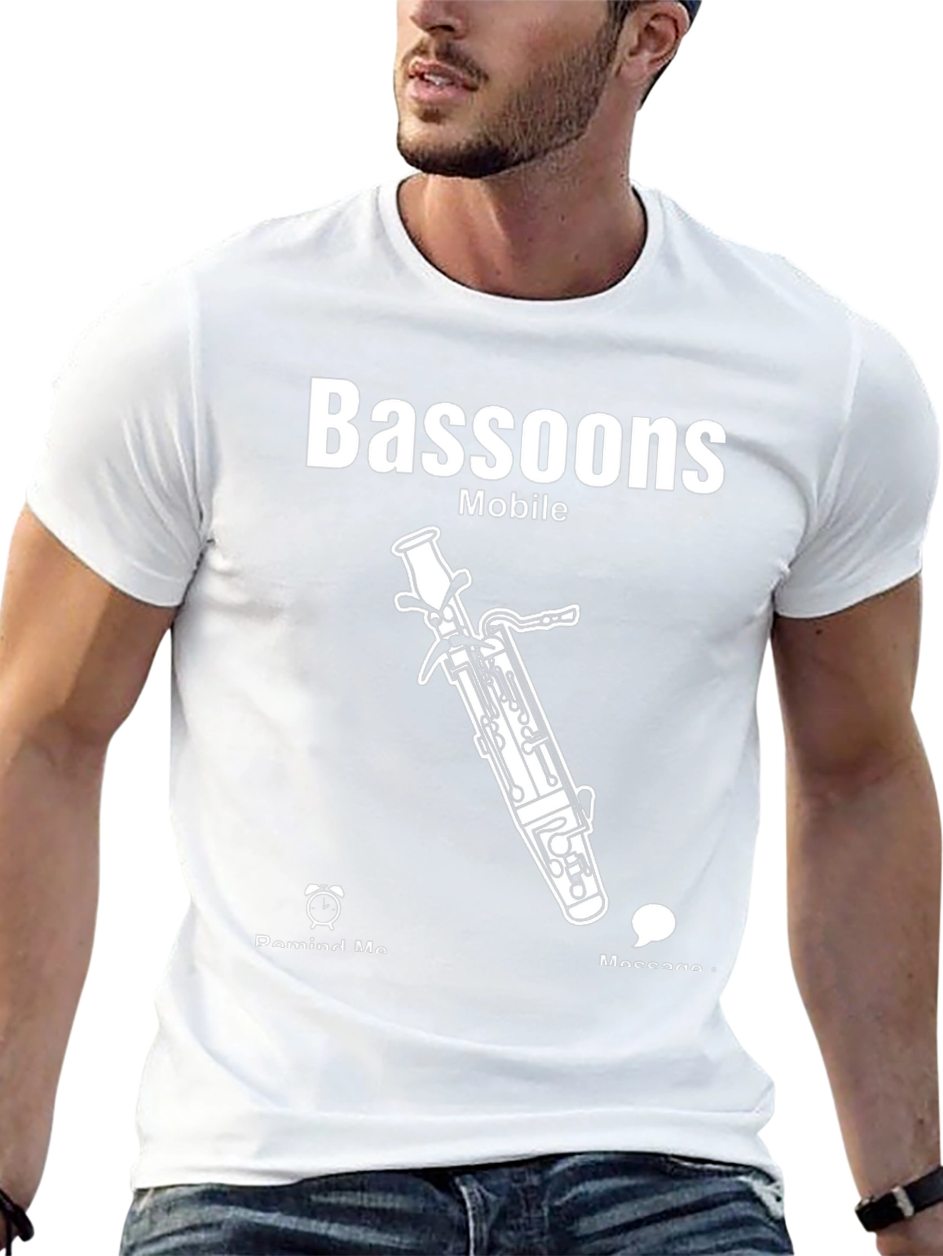 Bassoons Mobile Black T-Shirt - Musical Instrument Tee