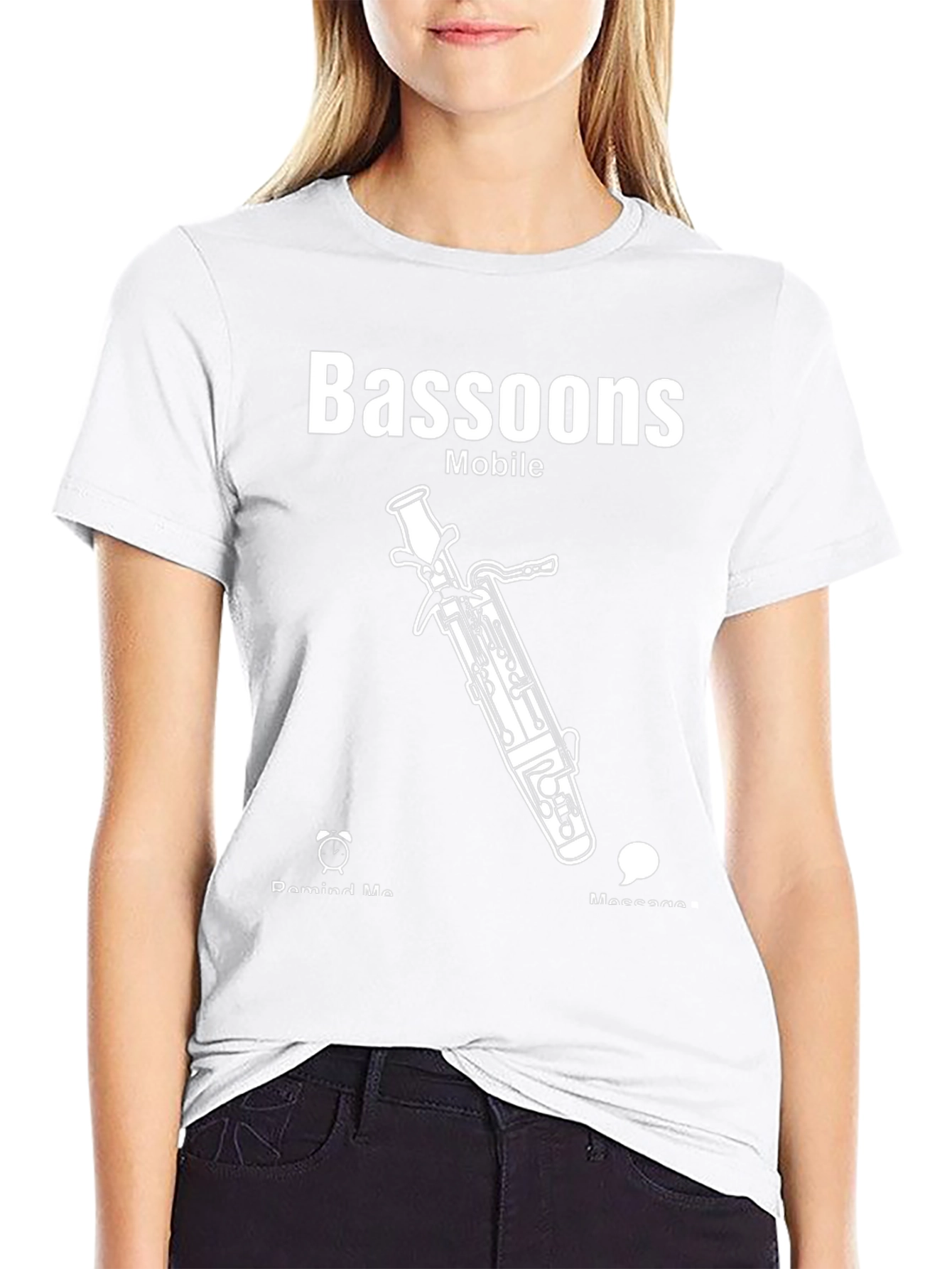 Bassoons Mobile Black T-Shirt - Musical Instrument Tee