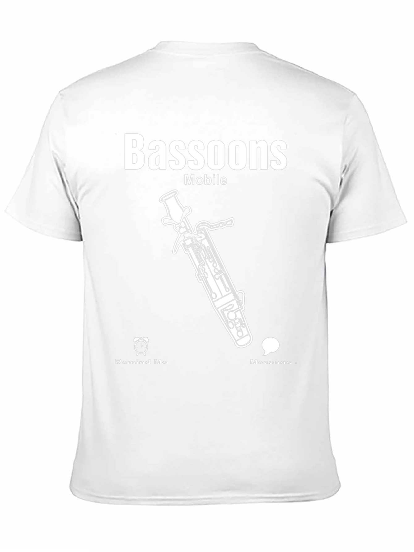 Bassoons Mobile Black T-Shirt - Musical Instrument Tee