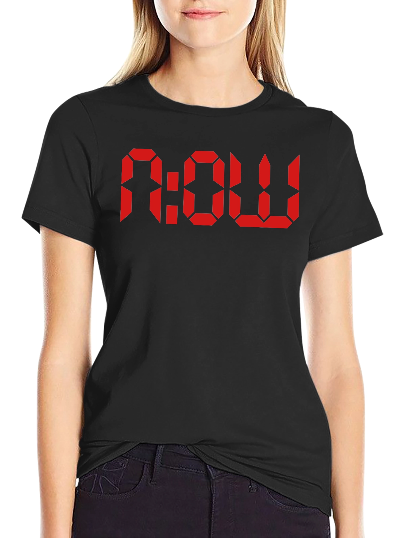 Retro Digital NOW T-Shirt - Classic Black Tee