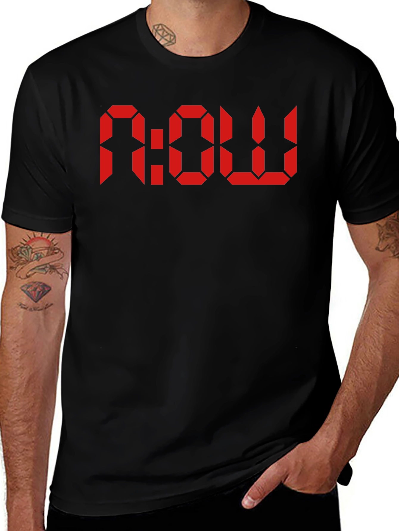 Retro Digital NOW T-Shirt - Classic Black Tee