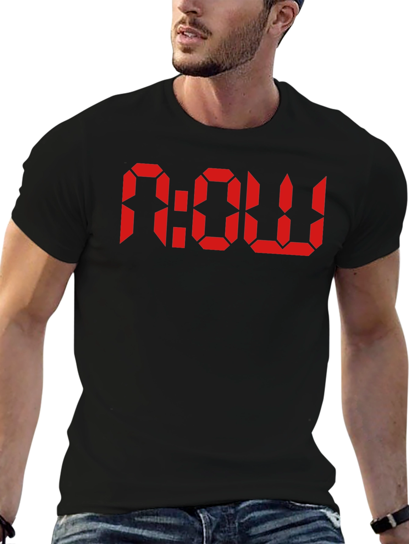Retro Digital NOW T-Shirt - Classic Black Tee