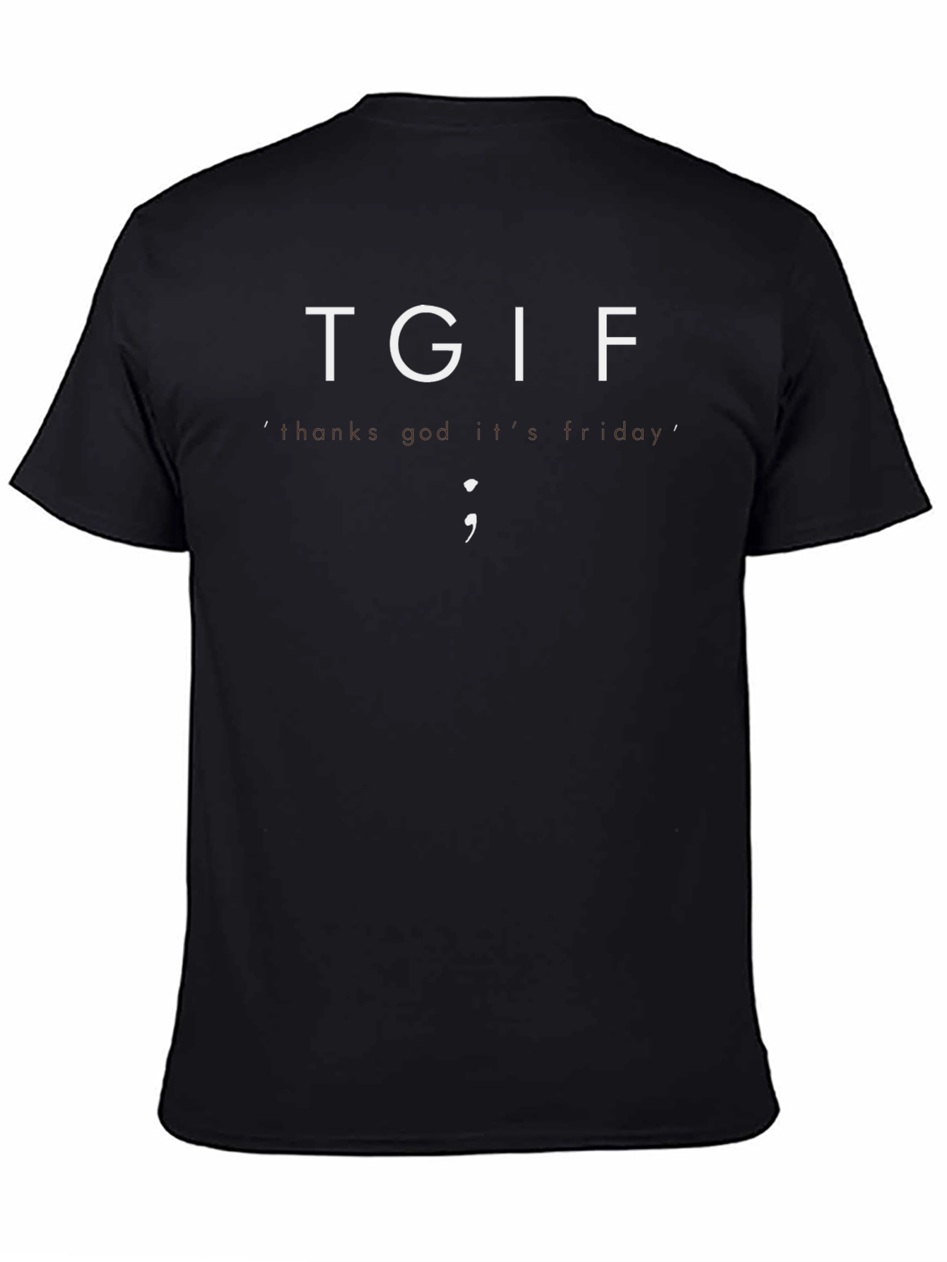 TGIF Friday Tee - Mens Black Crew Neck T-Shirt