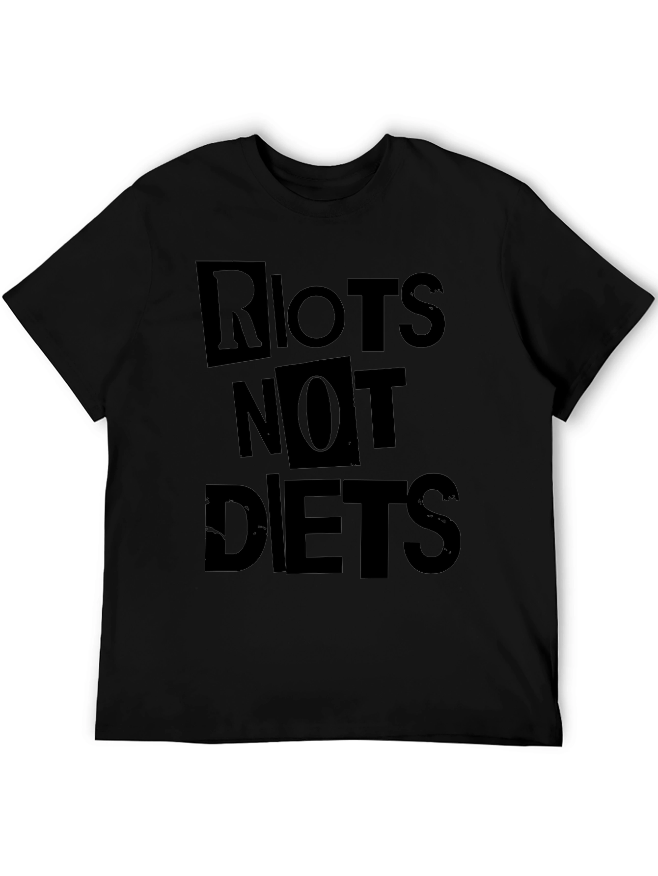 Riots Not Diets Graphic Tee - Bold Statement Shirt