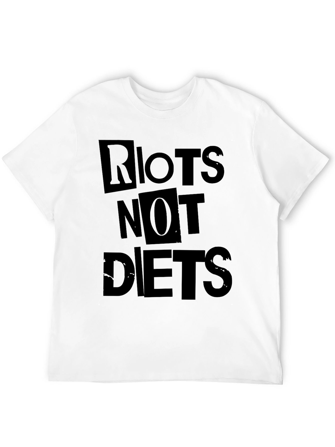 Riots Not Diets Graphic Tee - Bold Statement Shirt