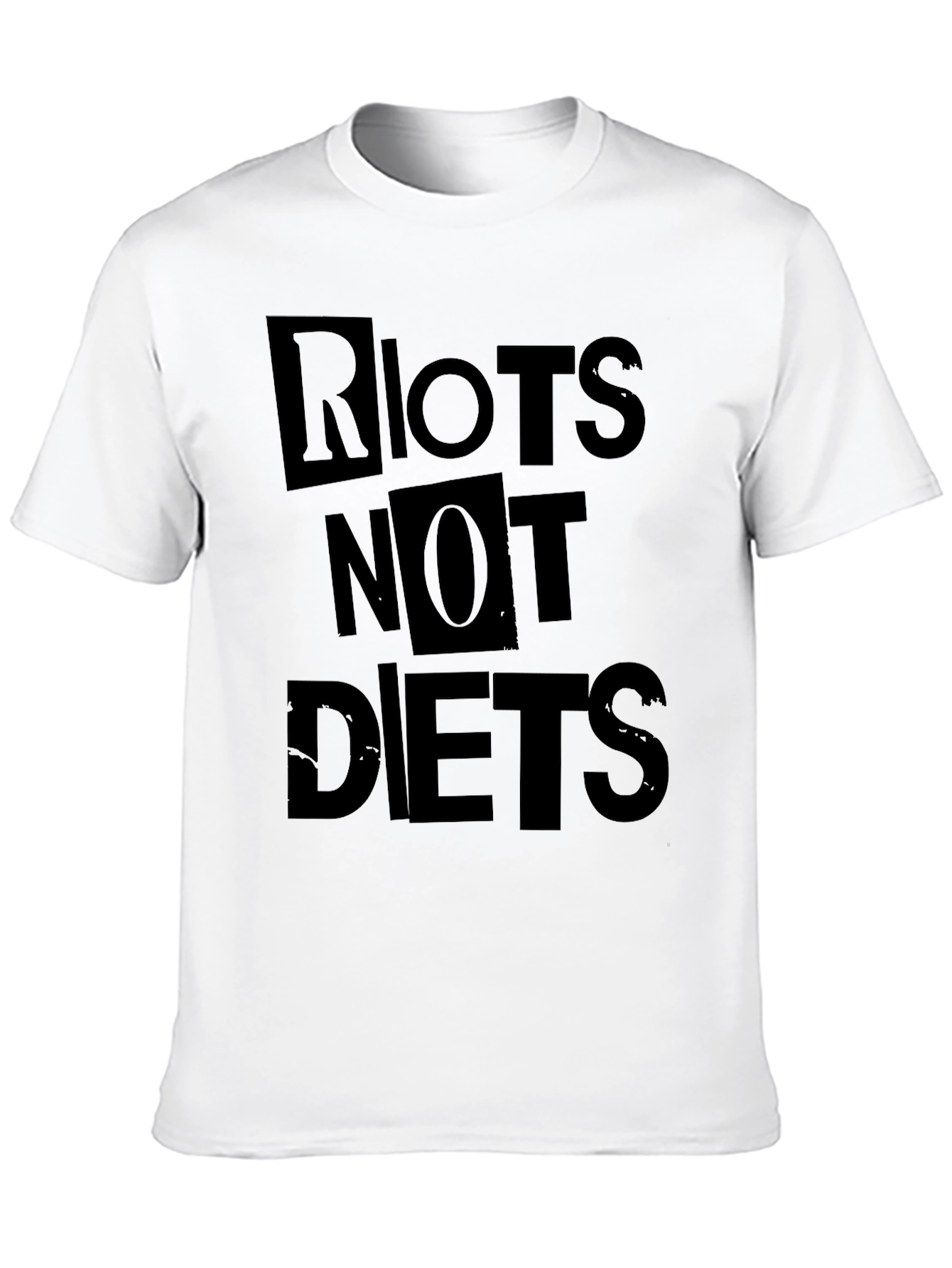 Riots Not Diets Graphic Tee - Bold Statement Shirt