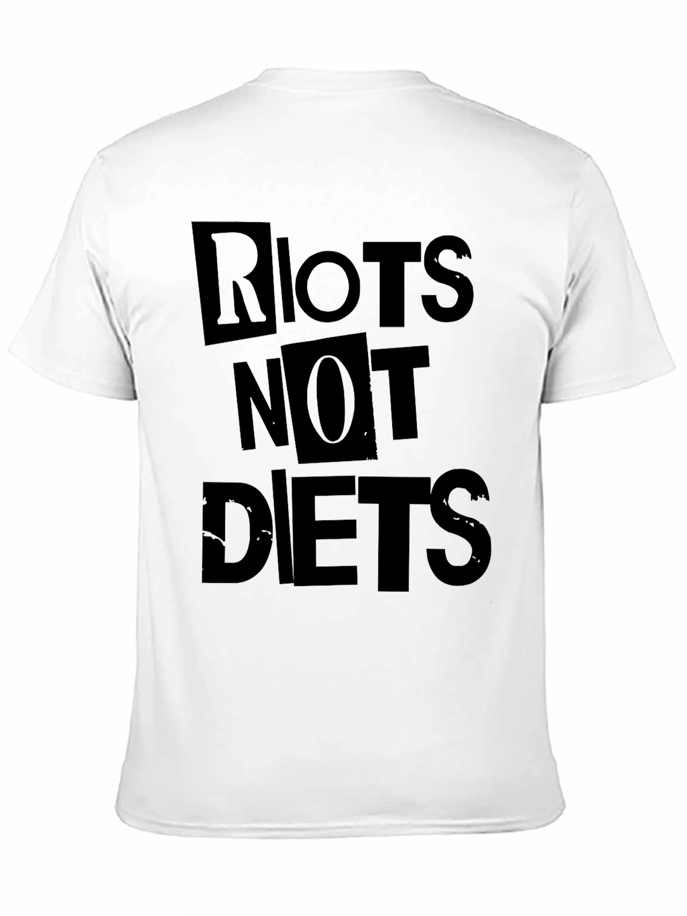 Riots Not Diets Graphic Tee - Bold Statement Shirt