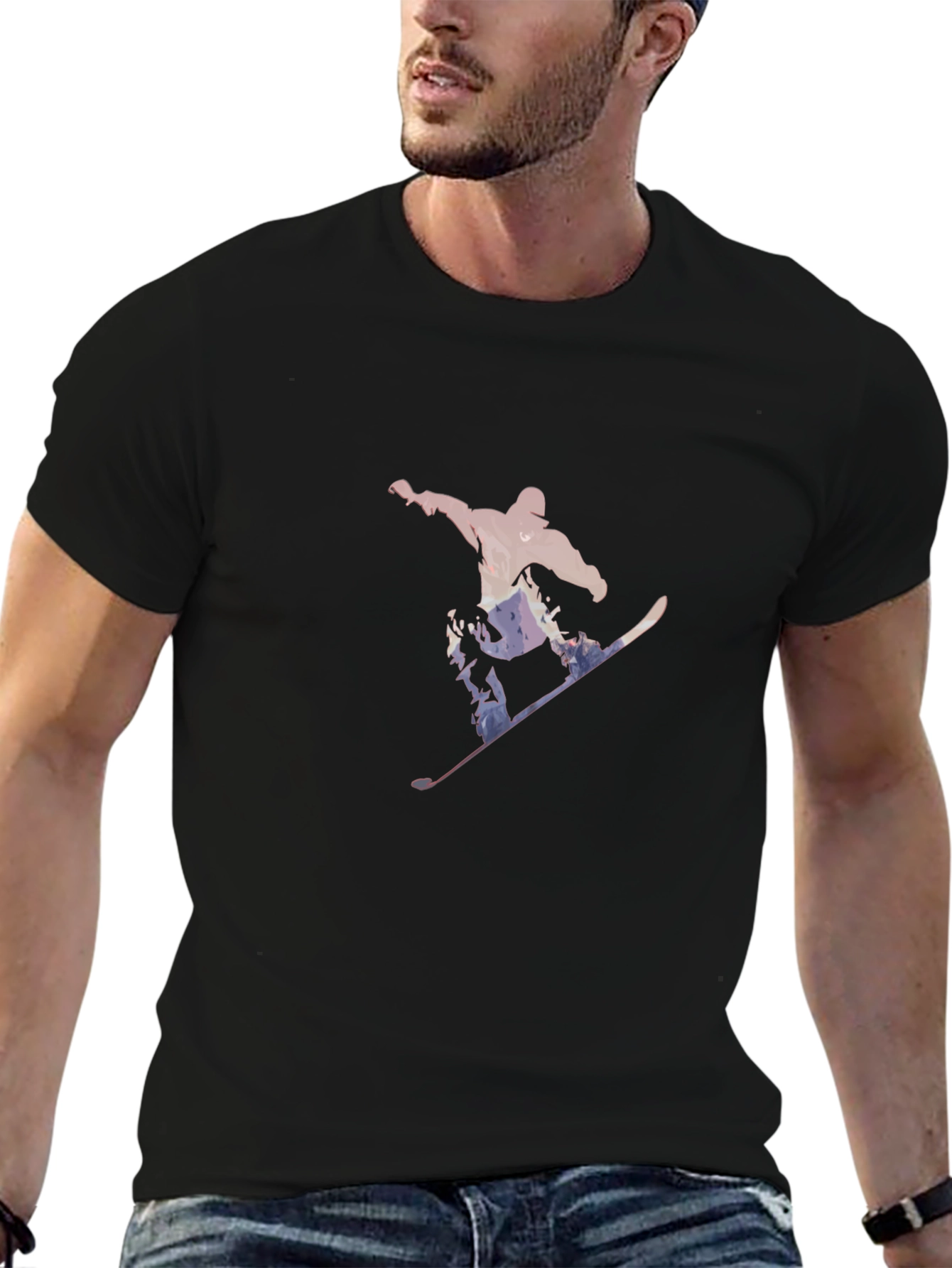 Snowboarder Graphic T-Shirt - Cool Mountain Design