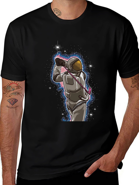 Astronaut Golfing T-Shirt - Space Golfer Tee