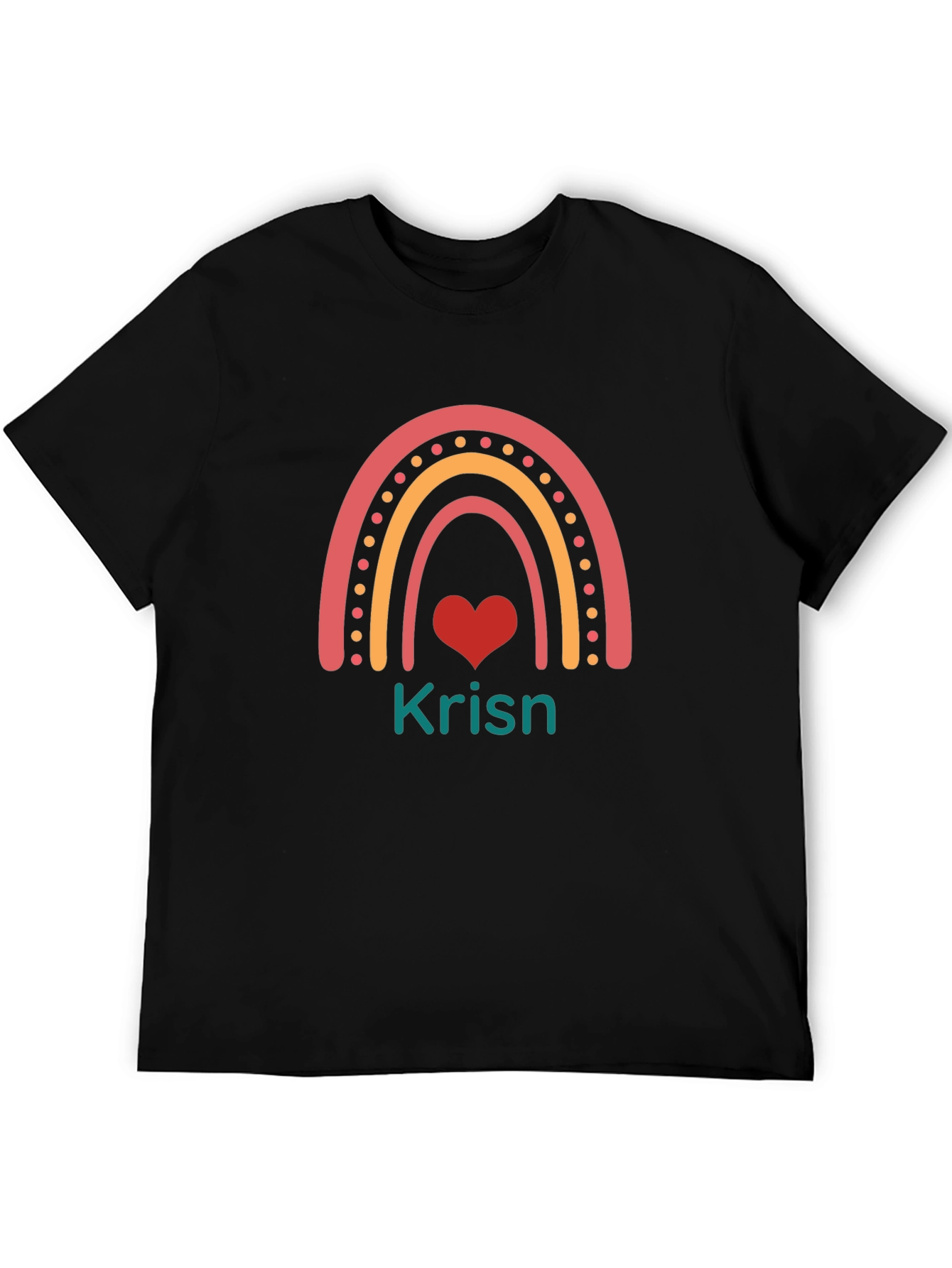 Rainbow Heart Graphic Tee - Krisn