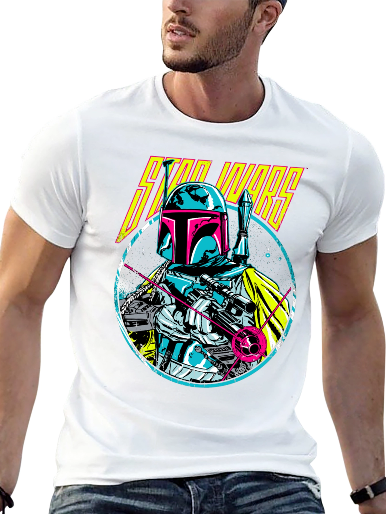 Retro Star Wars Boba Fett Graphic T-Shirt