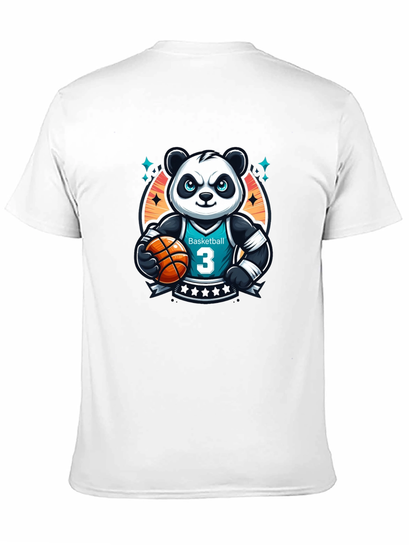 Basketball Panda T-Shirt - Black