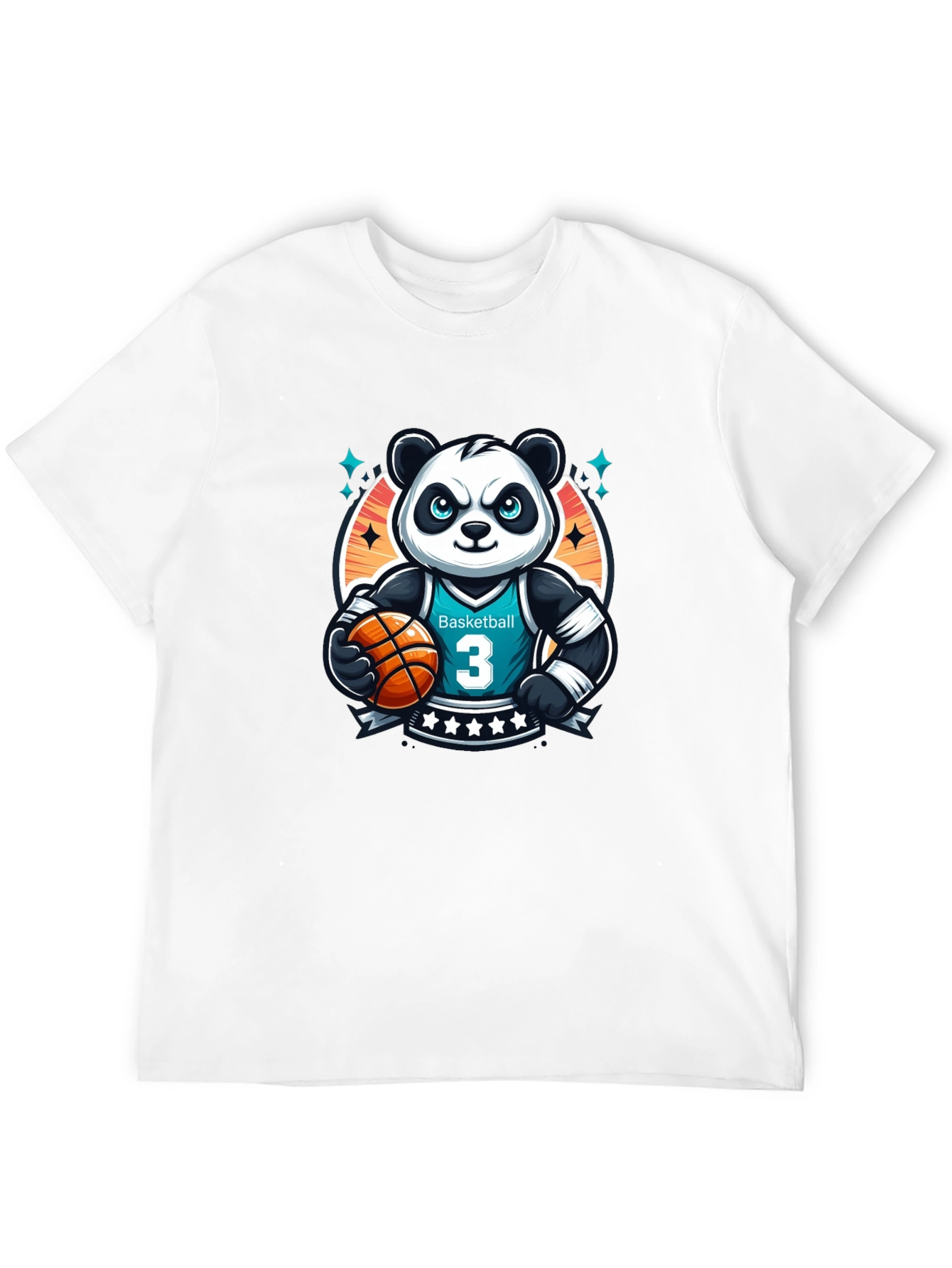 Basketball Panda T-Shirt - Black