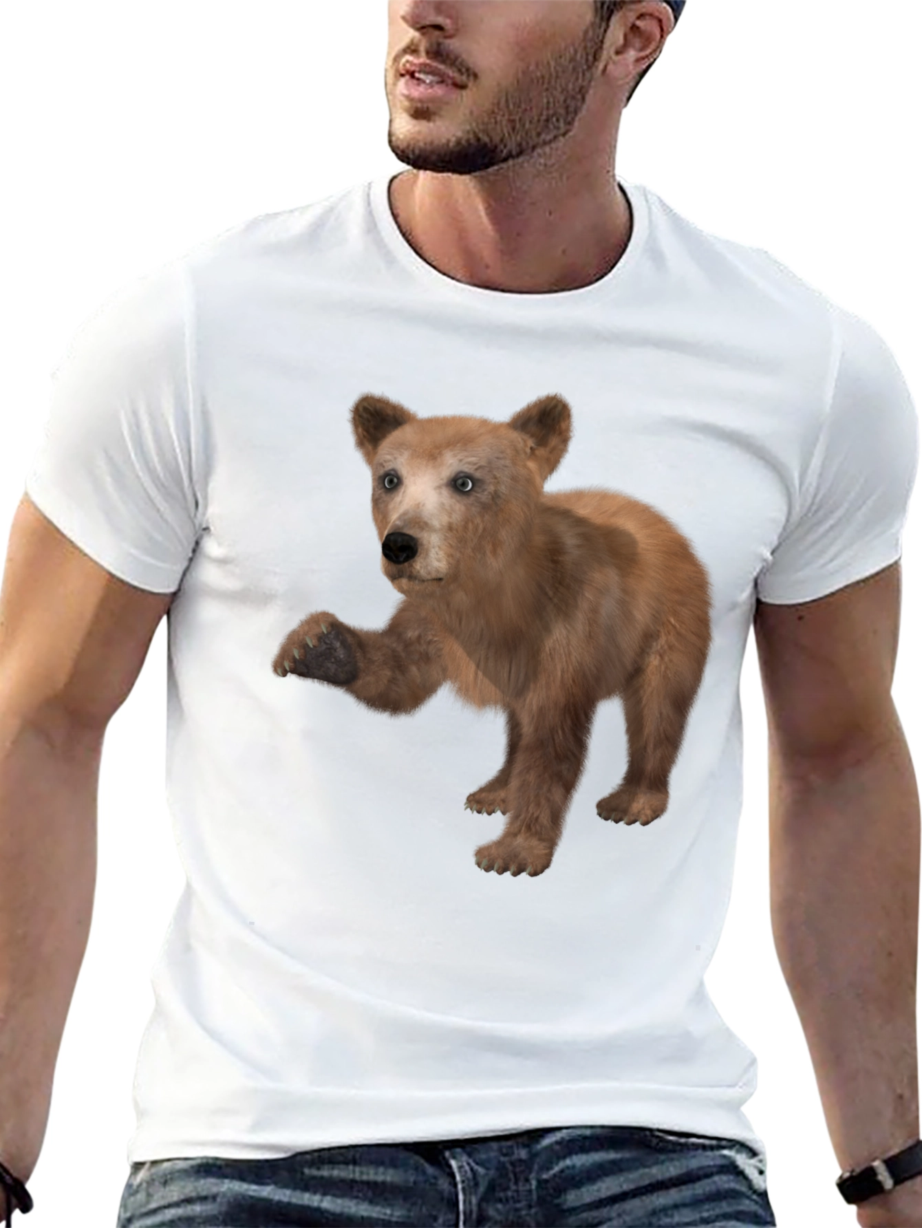 Bear Graphic Black T-Shirt