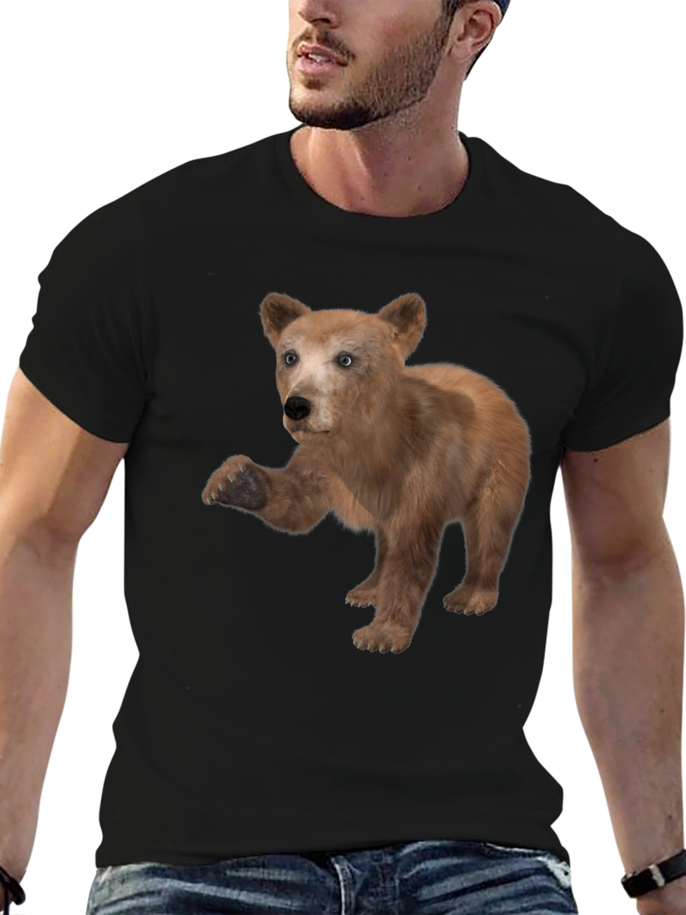 Bear Graphic Black T-Shirt