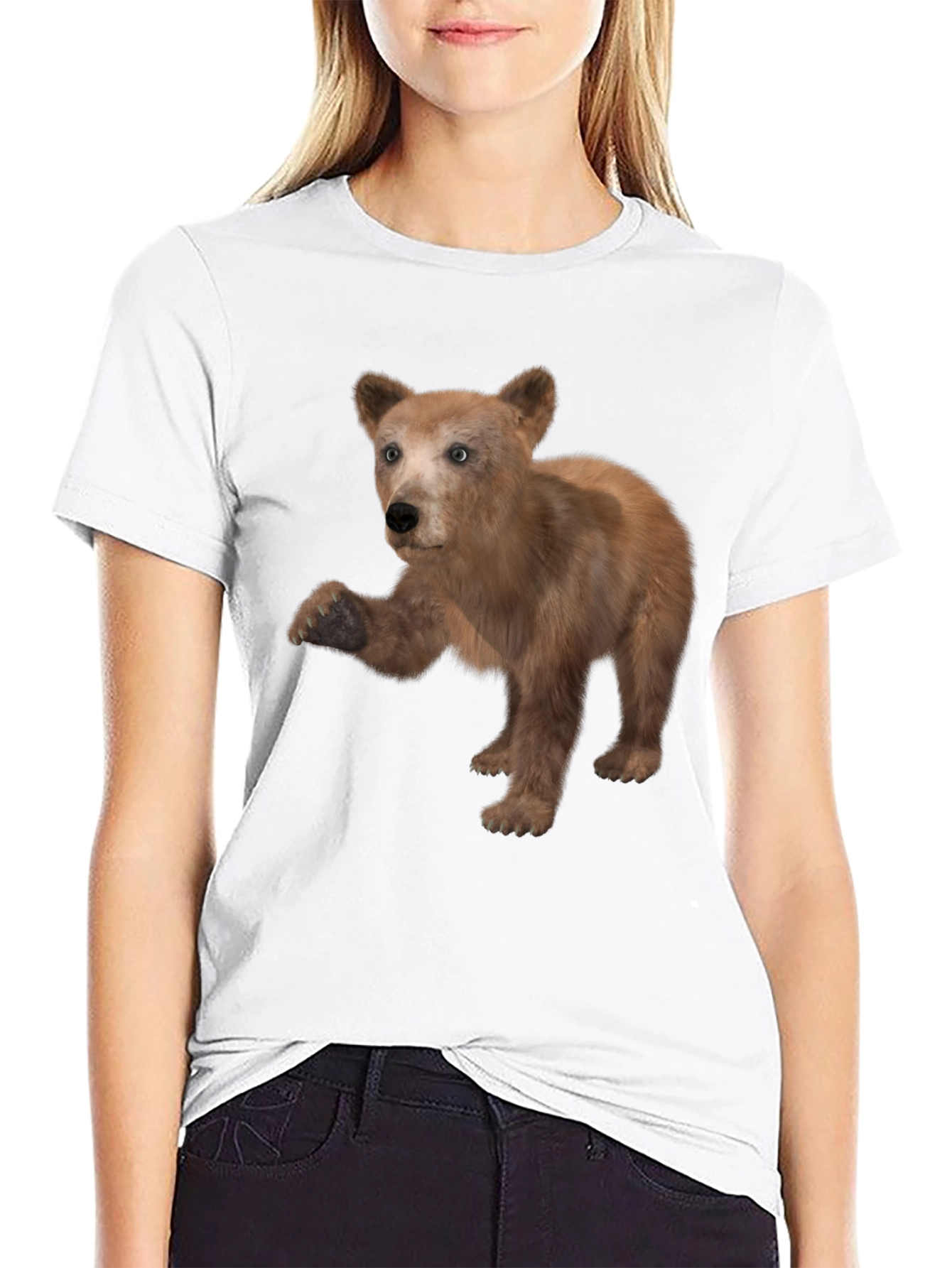 Bear Graphic Black T-Shirt
