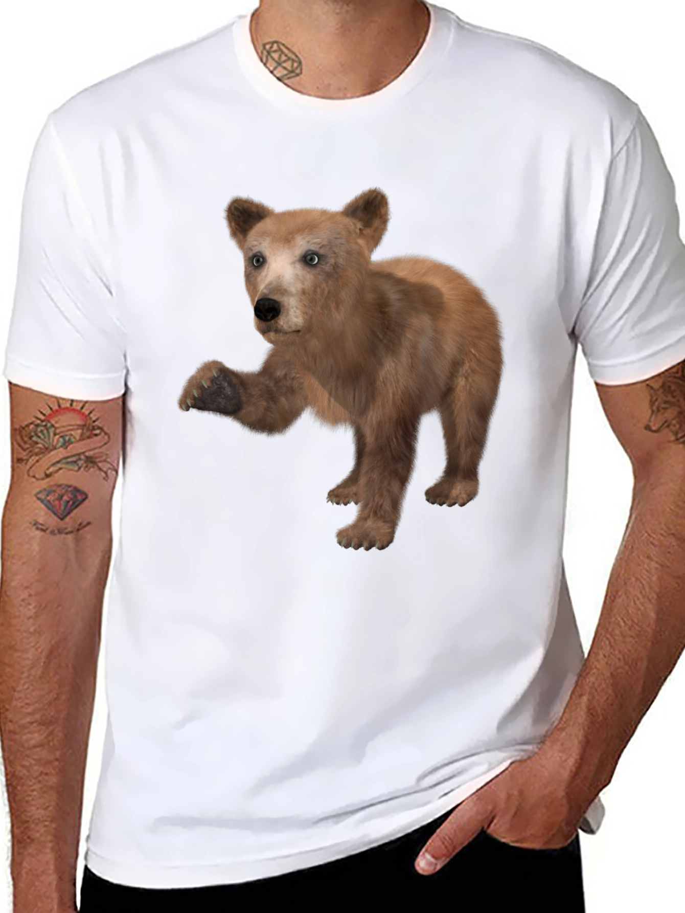 Bear Graphic Black T-Shirt