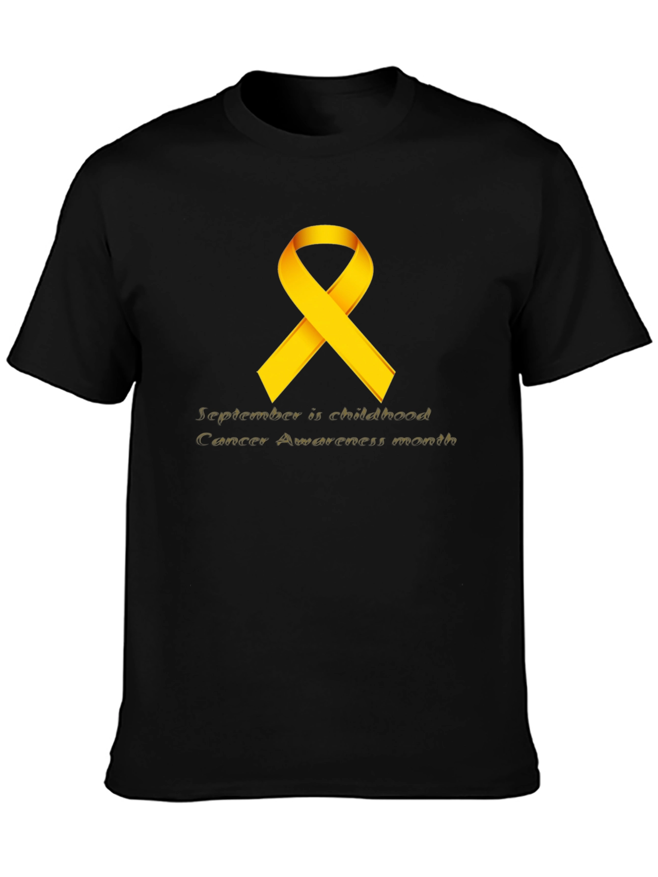 Childhood Cancer Awareness T-Shirt - Gold Ribbon