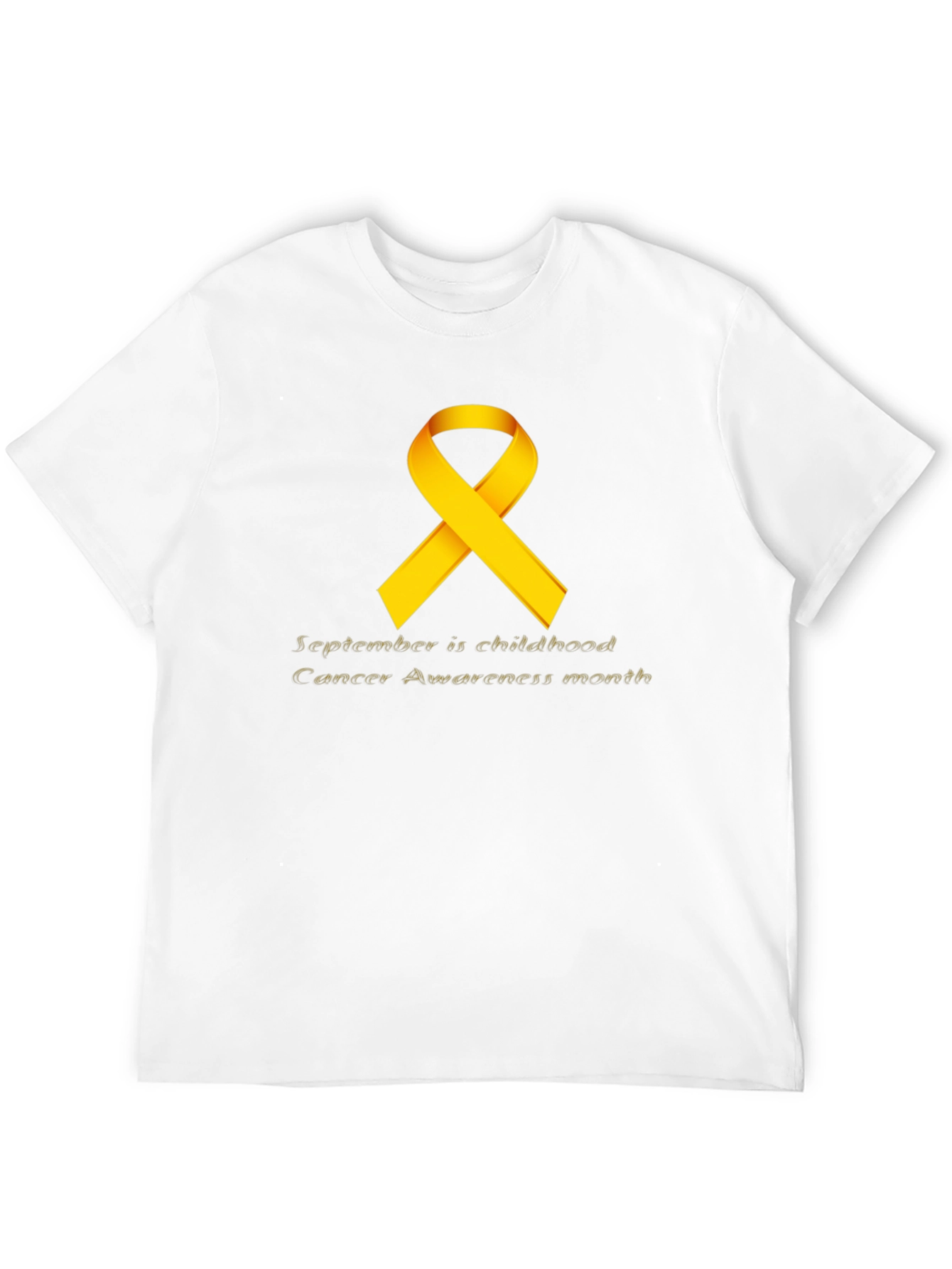 Childhood Cancer Awareness T-Shirt - Gold Ribbon