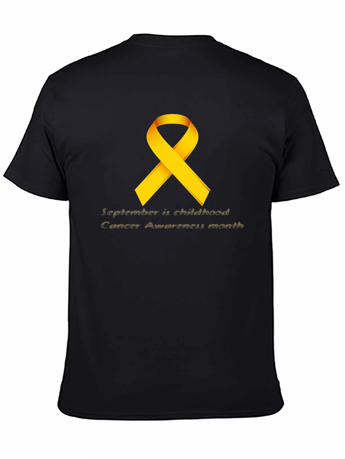 Childhood Cancer Awareness T-Shirt - Gold Ribbon
