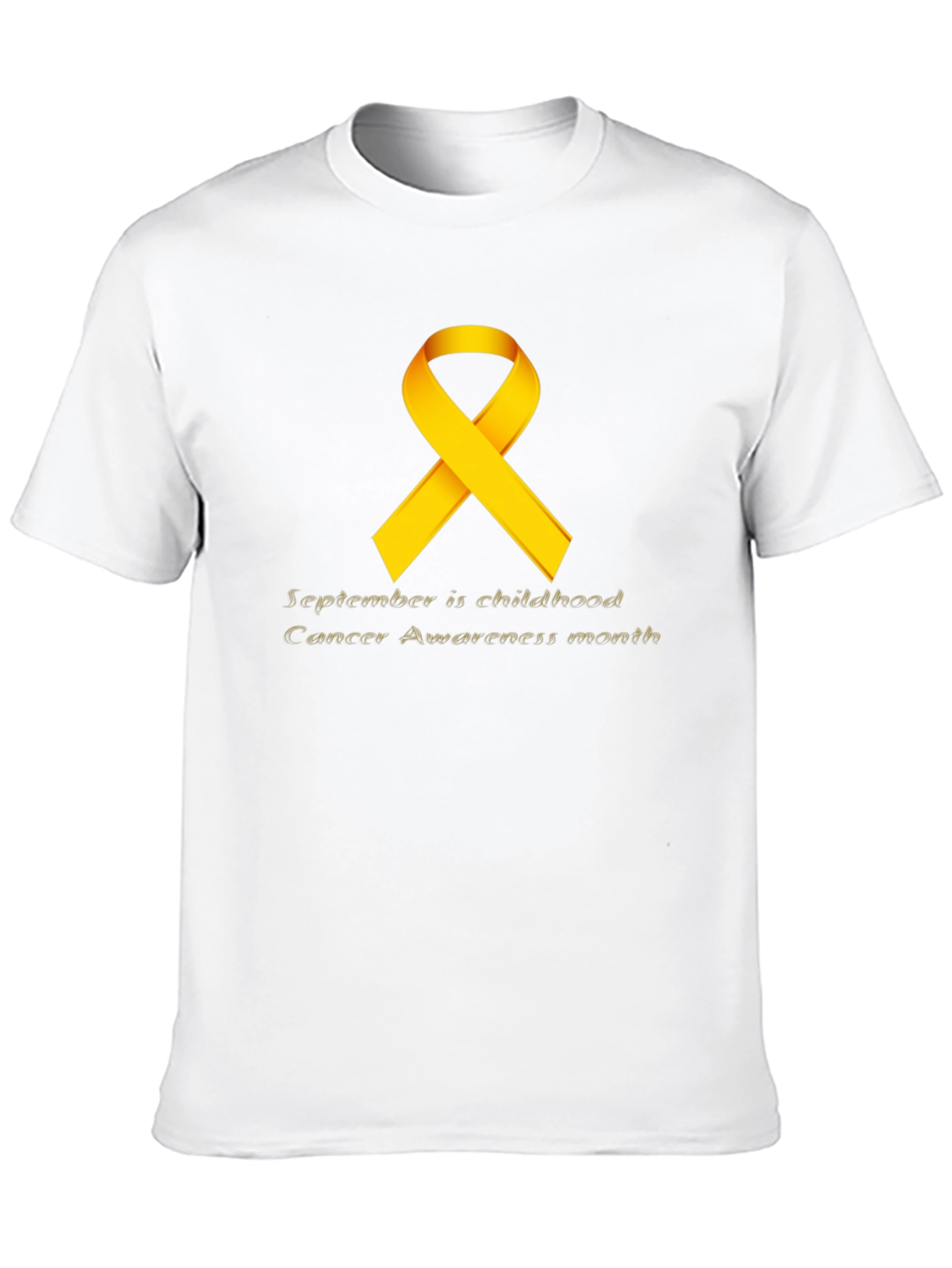 Childhood Cancer Awareness T-Shirt - Gold Ribbon