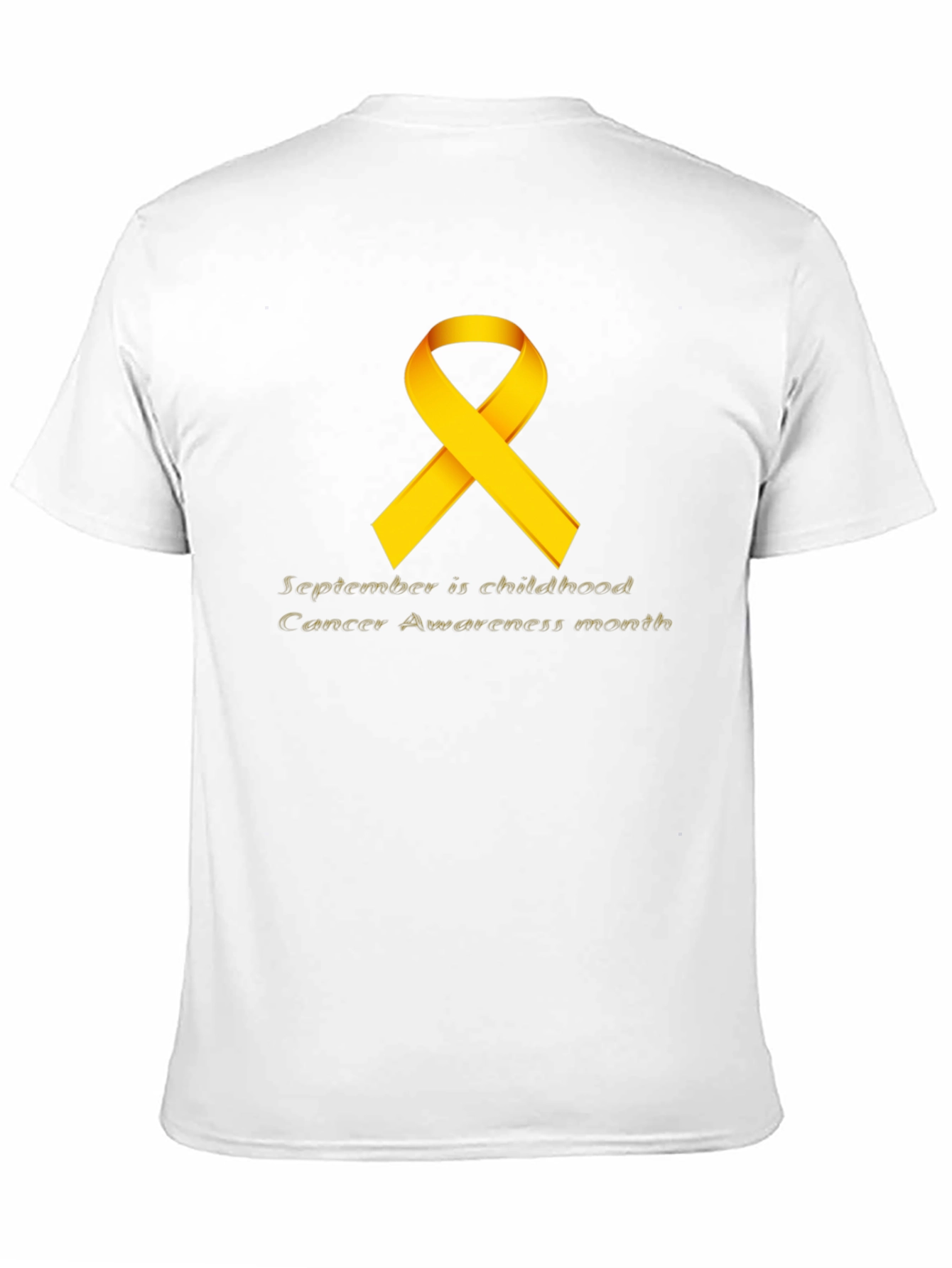 Childhood Cancer Awareness T-Shirt - Gold Ribbon