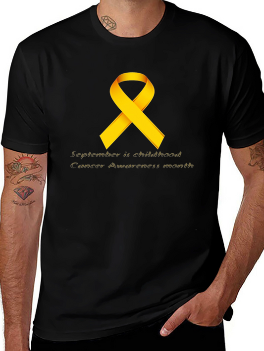 Childhood Cancer Awareness T-Shirt - Gold Ribbon
