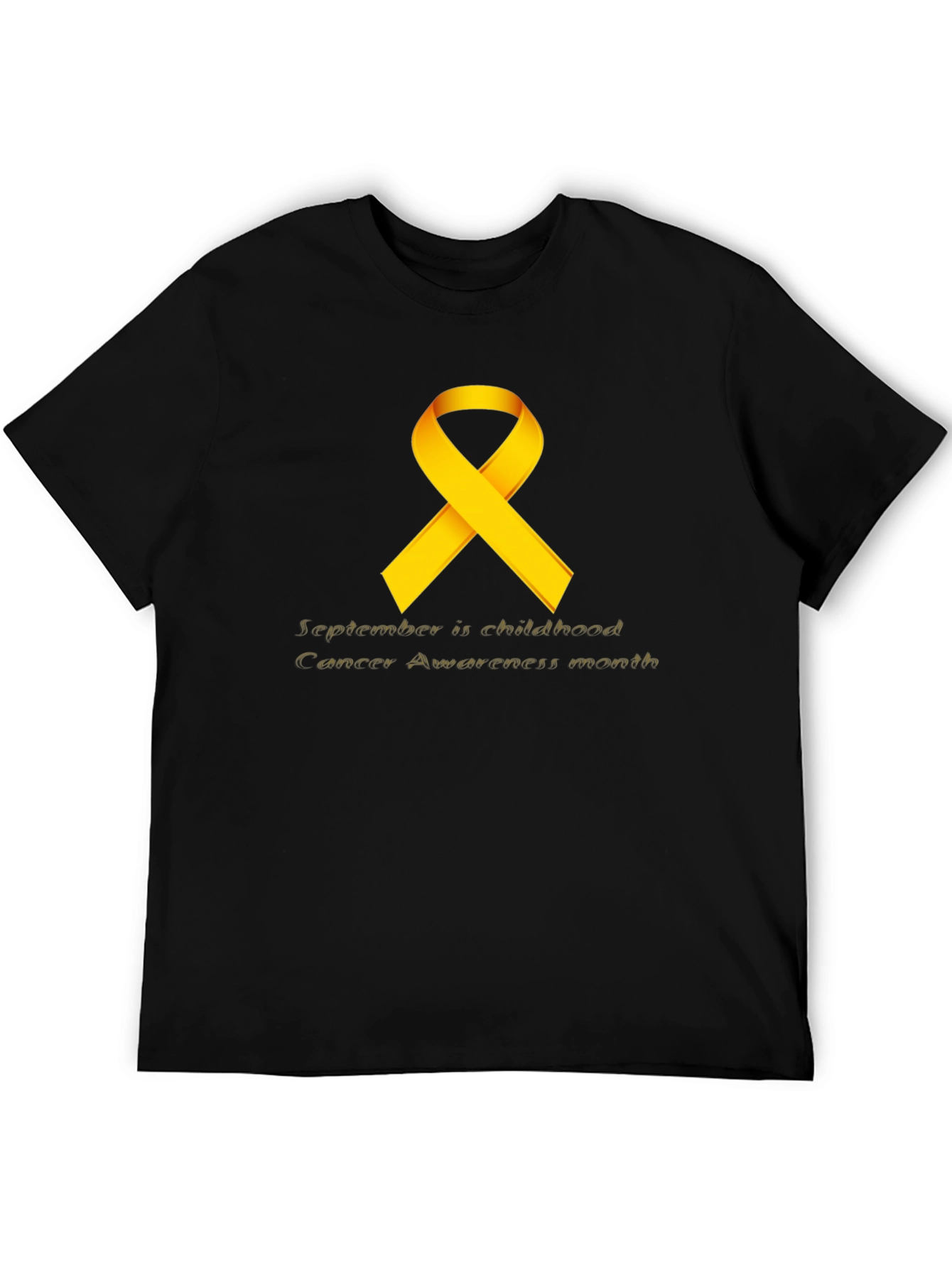 Childhood Cancer Awareness T-Shirt - Gold Ribbon