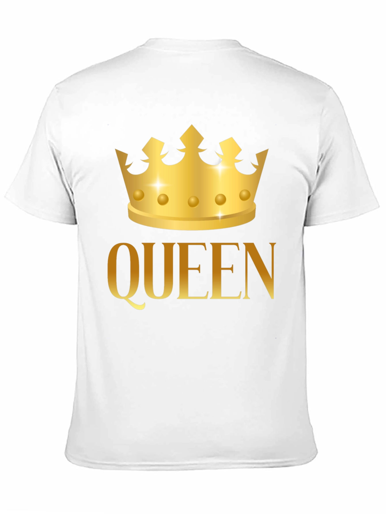 Queen Crown Graphic Tee - Gold Print