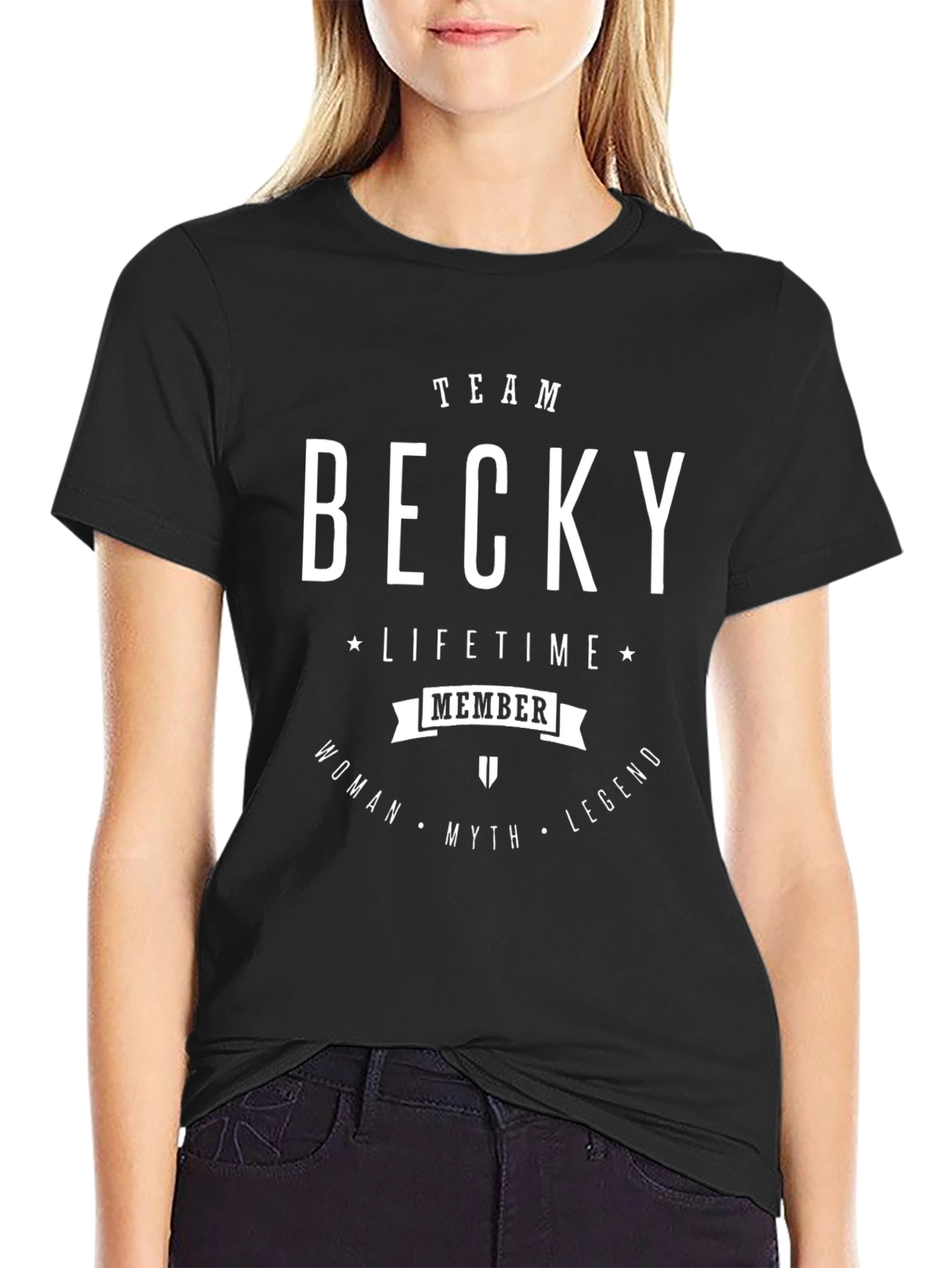 Team Becky Lifetime Member Black T-Shirt