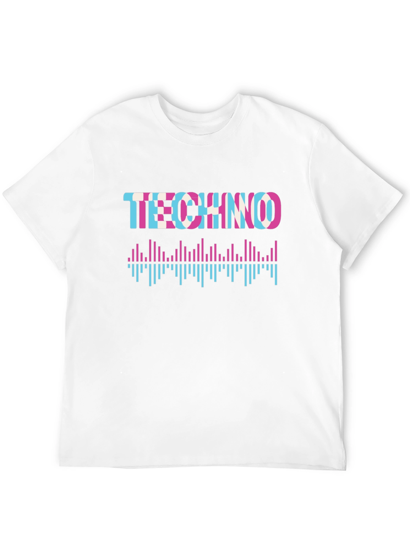 Techno Music Black Graphic T-Shirt