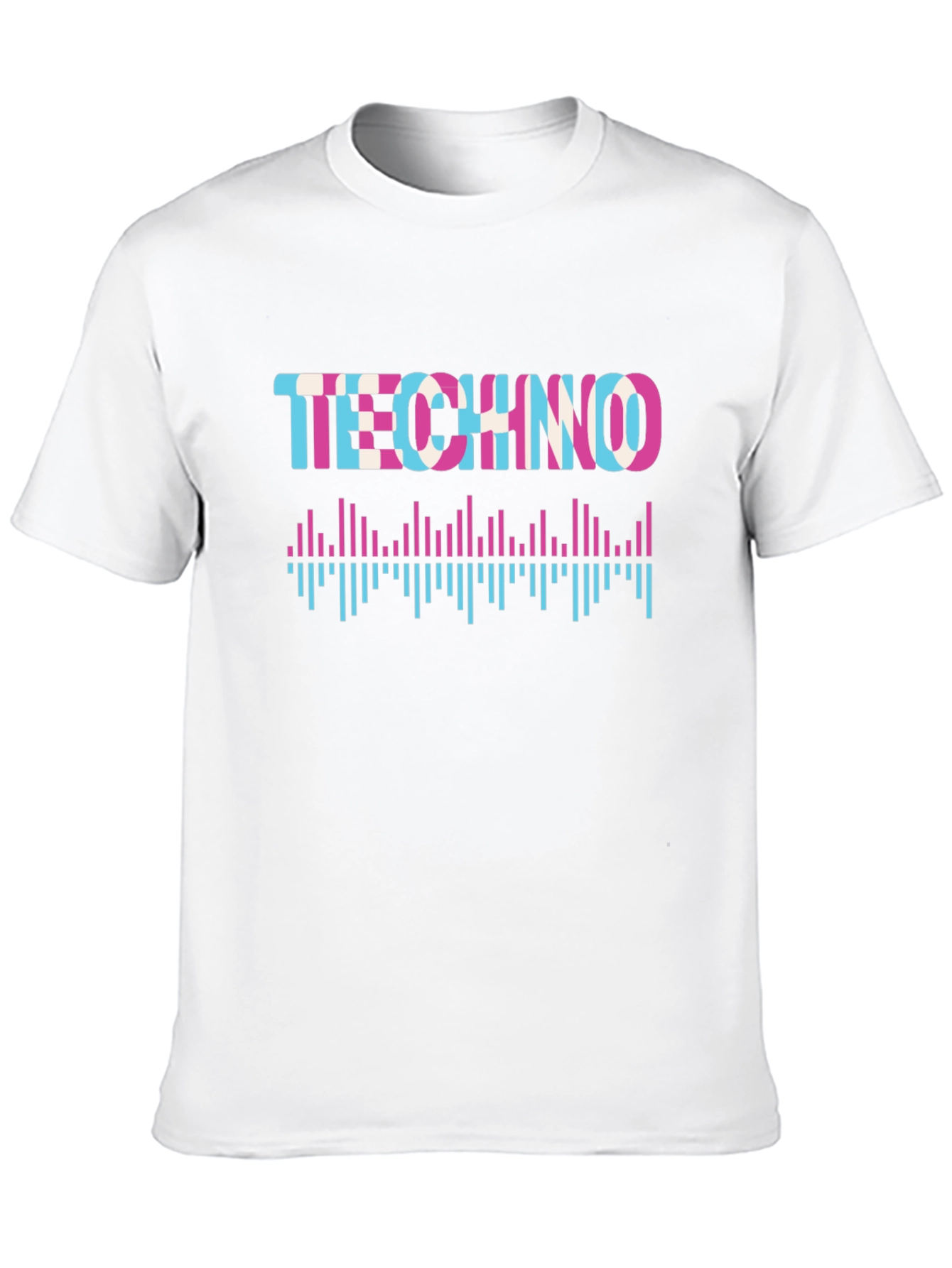 Techno Music Black Graphic T-Shirt