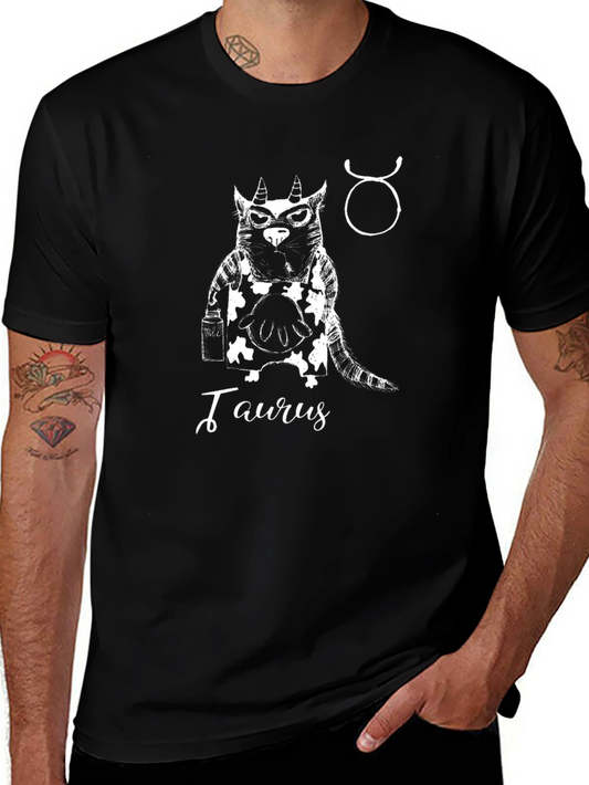 Taurus Zodiac Black Graphic Tee