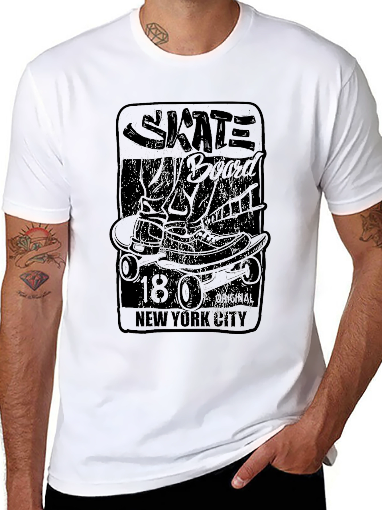 Skate New York City Graphic Print Tee