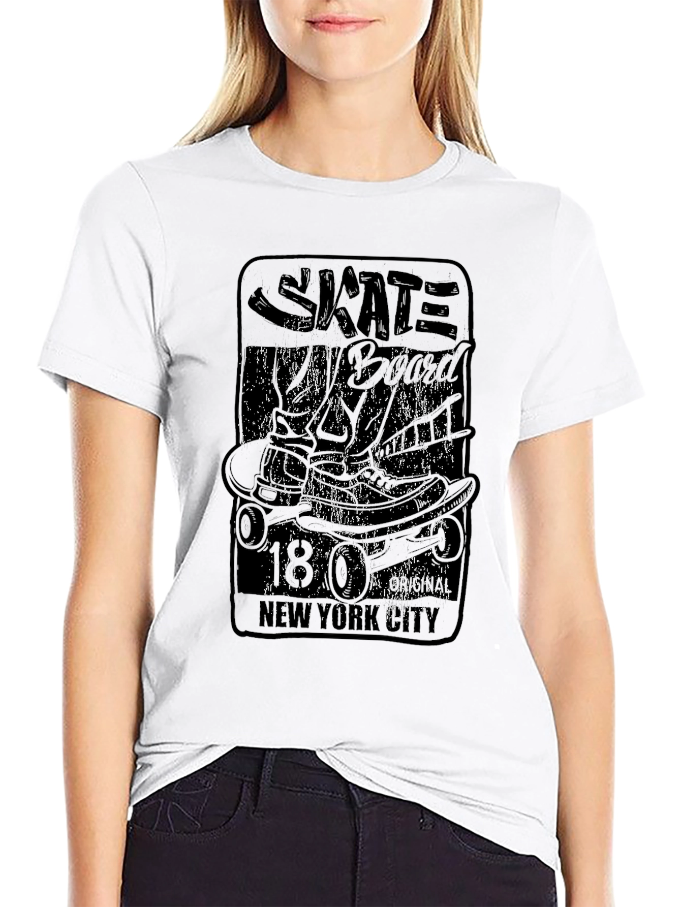 Skate New York City Graphic Print Tee