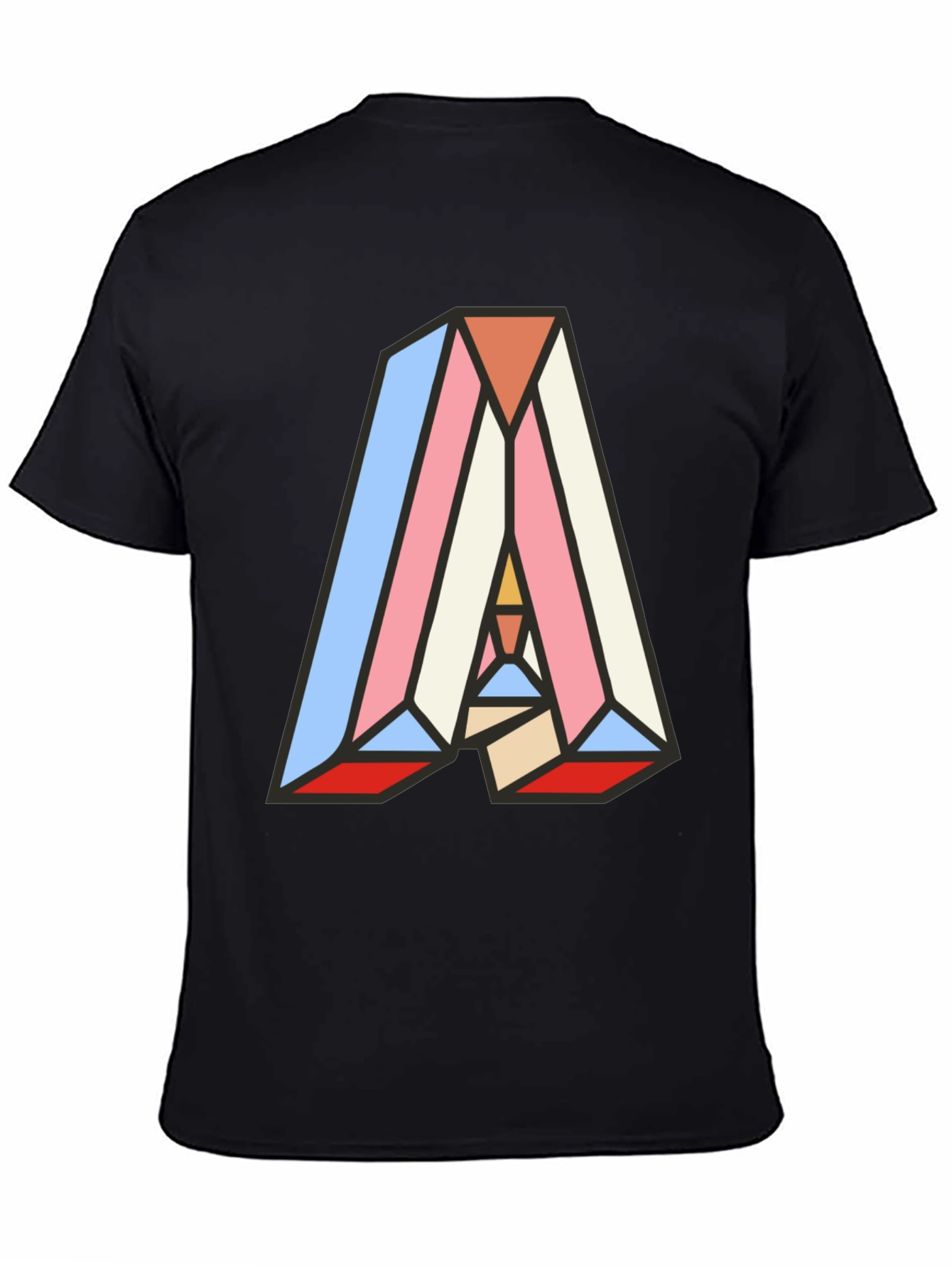 Abstract Geometric Letter A Graphic T-Shirt